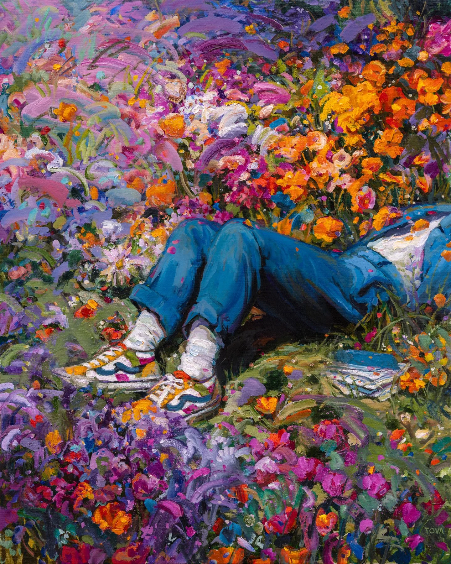 “Work / Break”, 24”x30”, Oil and Acrylic on Linen, 2026
