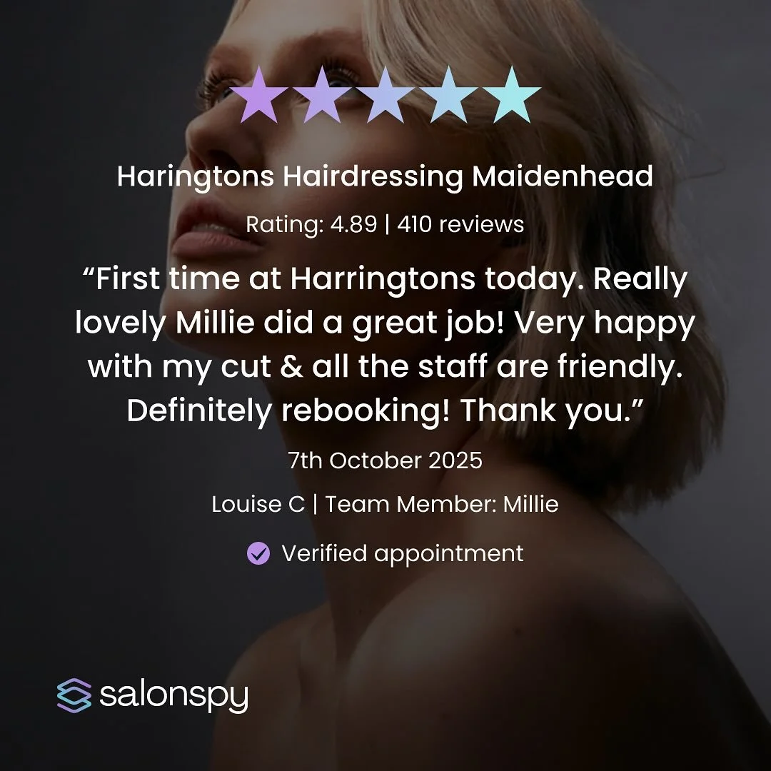 We appreciate every review from our lovely clients! Thank you for taking the time to write such wonderful reviews🥺 Call the salon on 01628636747 or book online for your new autumn look😍🍂 #fivestarreview #autumnhair #saloniq #hairstyle #hairgoals