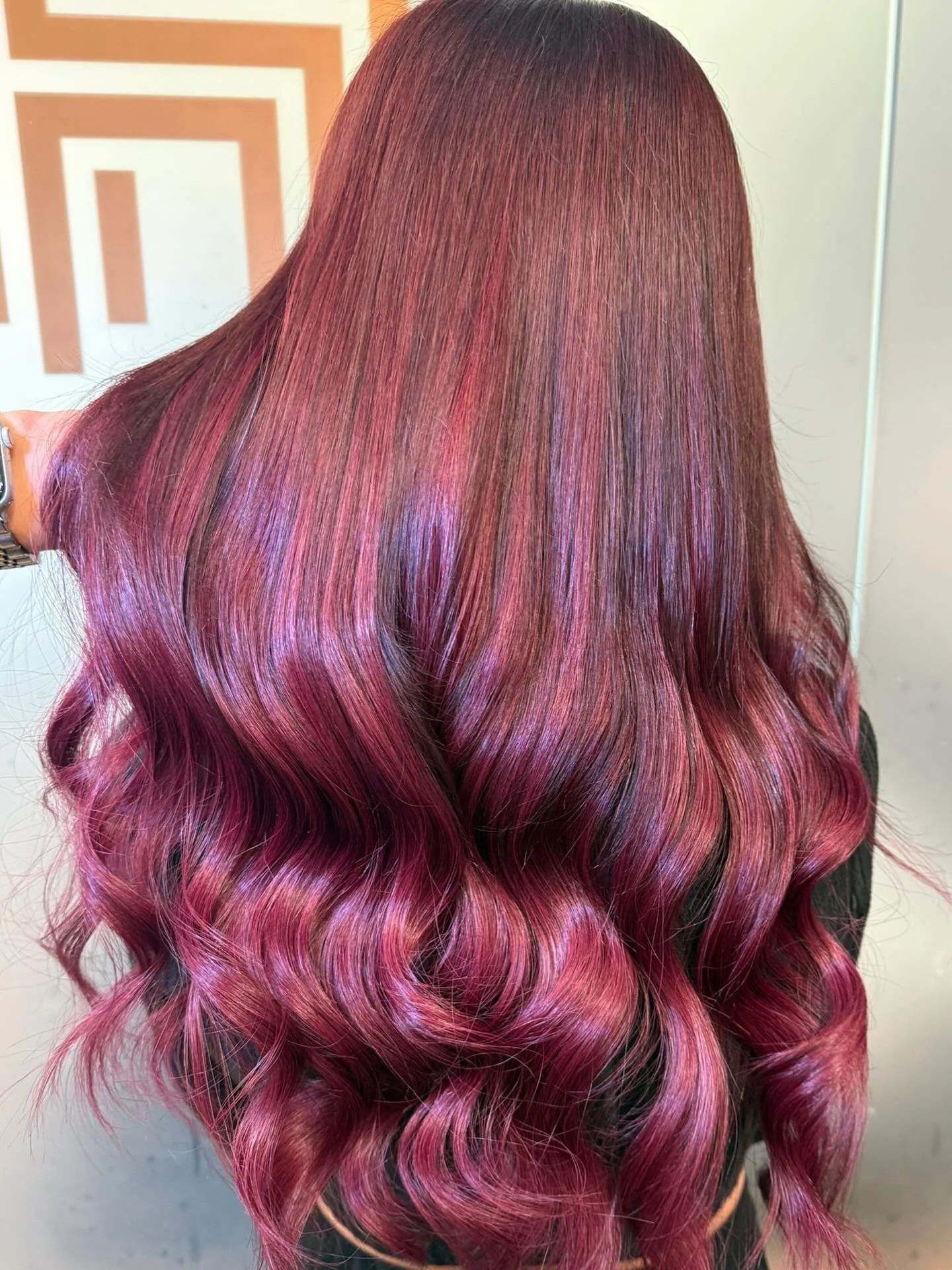 SIMPLY OBSESSEDDD🍇🍇 With cherries and reds back in trend this Autumn, we couldn&rsquo;t wait to make our clients hair goals come true! What are you waiting for?! Book in now to get that Autumn vibe❤️ Call the salon on 01628636747📞 #autmunvibes🍁 #