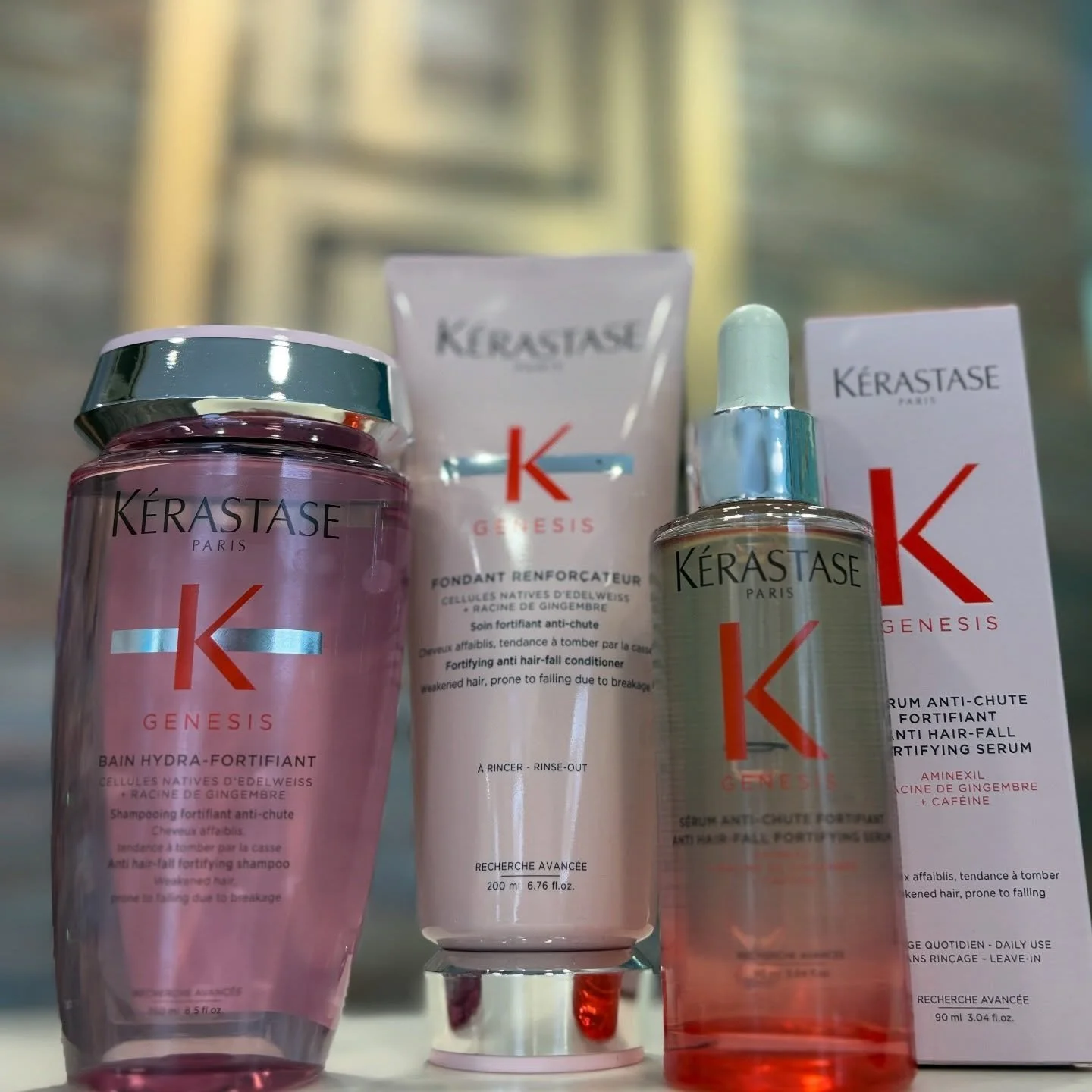 Stronger, healthier hair starts here ✨

Genesis dual anti-fall haircare helps reduce hair fall caused by breakage, no matter your lifestyle or hair type. Powered with Aminexil, Edelweiss native cells &amp; ginger root, this range works to fortify, no