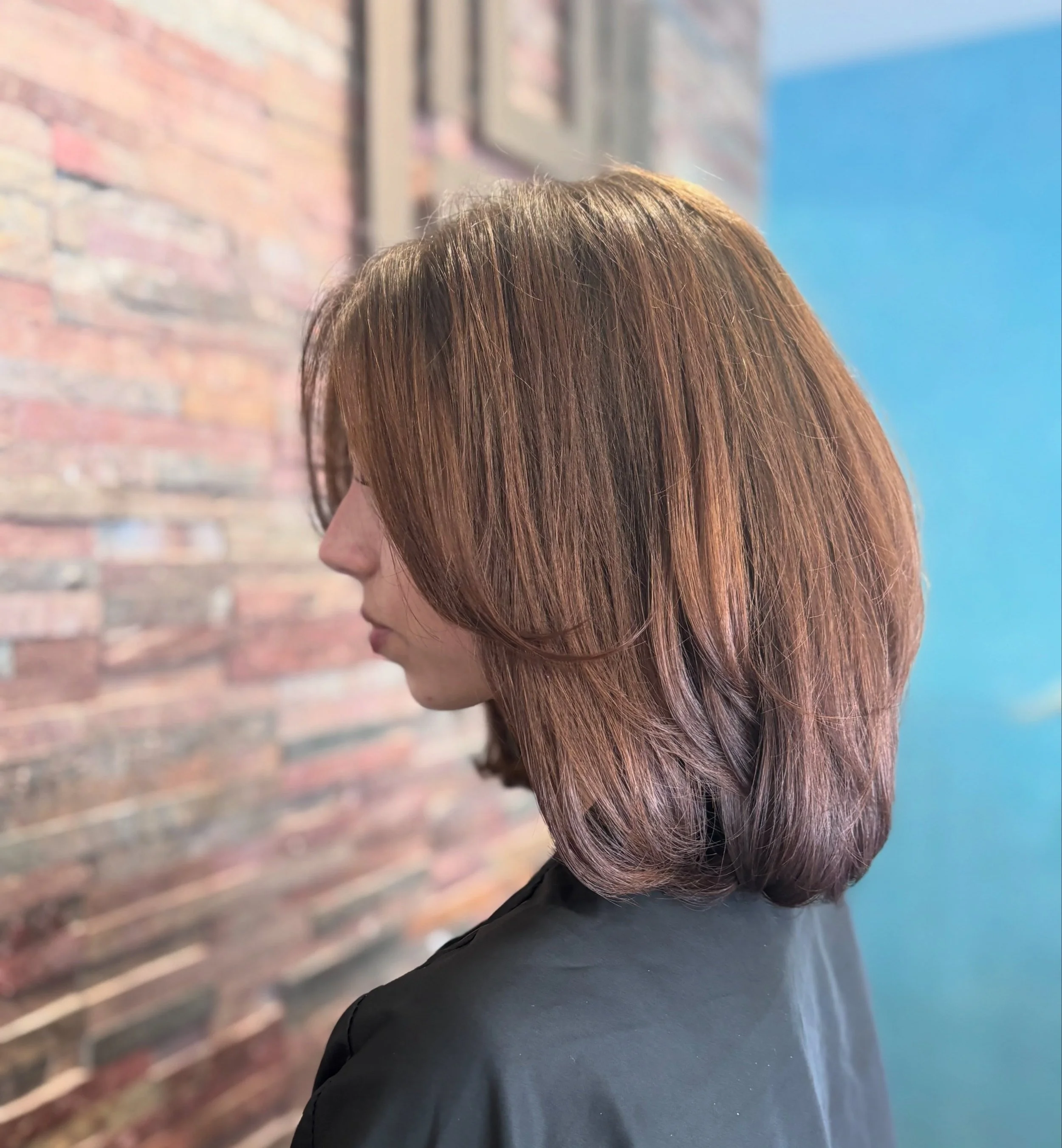 A little before &amp; after moment 🤎 Cut and style by Laura #beforeandafter #hairinspo #inspo #hairlove #trending