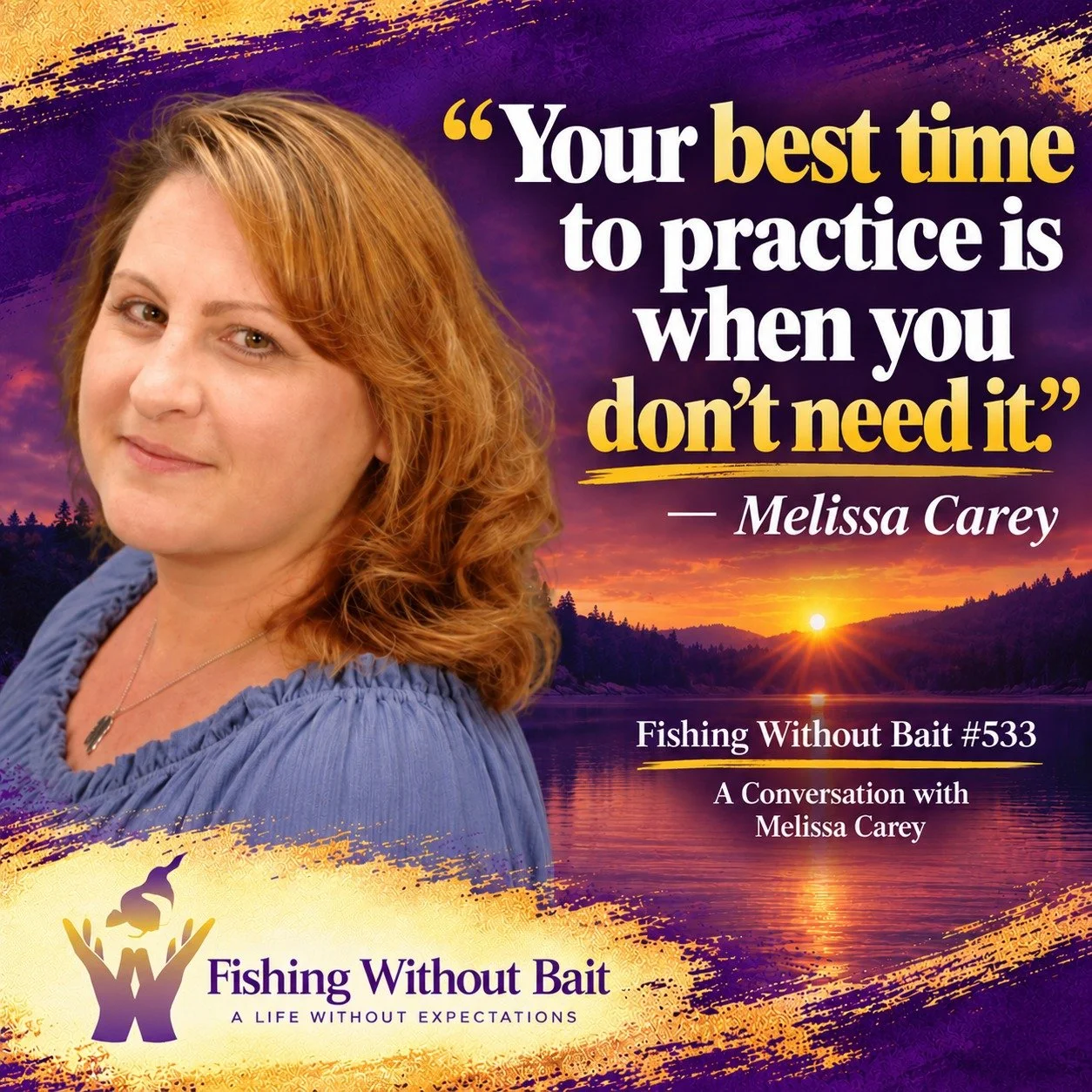 &ldquo;Your best time to practice is when you don&rsquo;t need it.&rdquo;
Melissa Carey shares a powerful reminder in Fishing Without Bait #533: mindfulness, breathwork, and other coping tools work best when they become part of your life before you&r