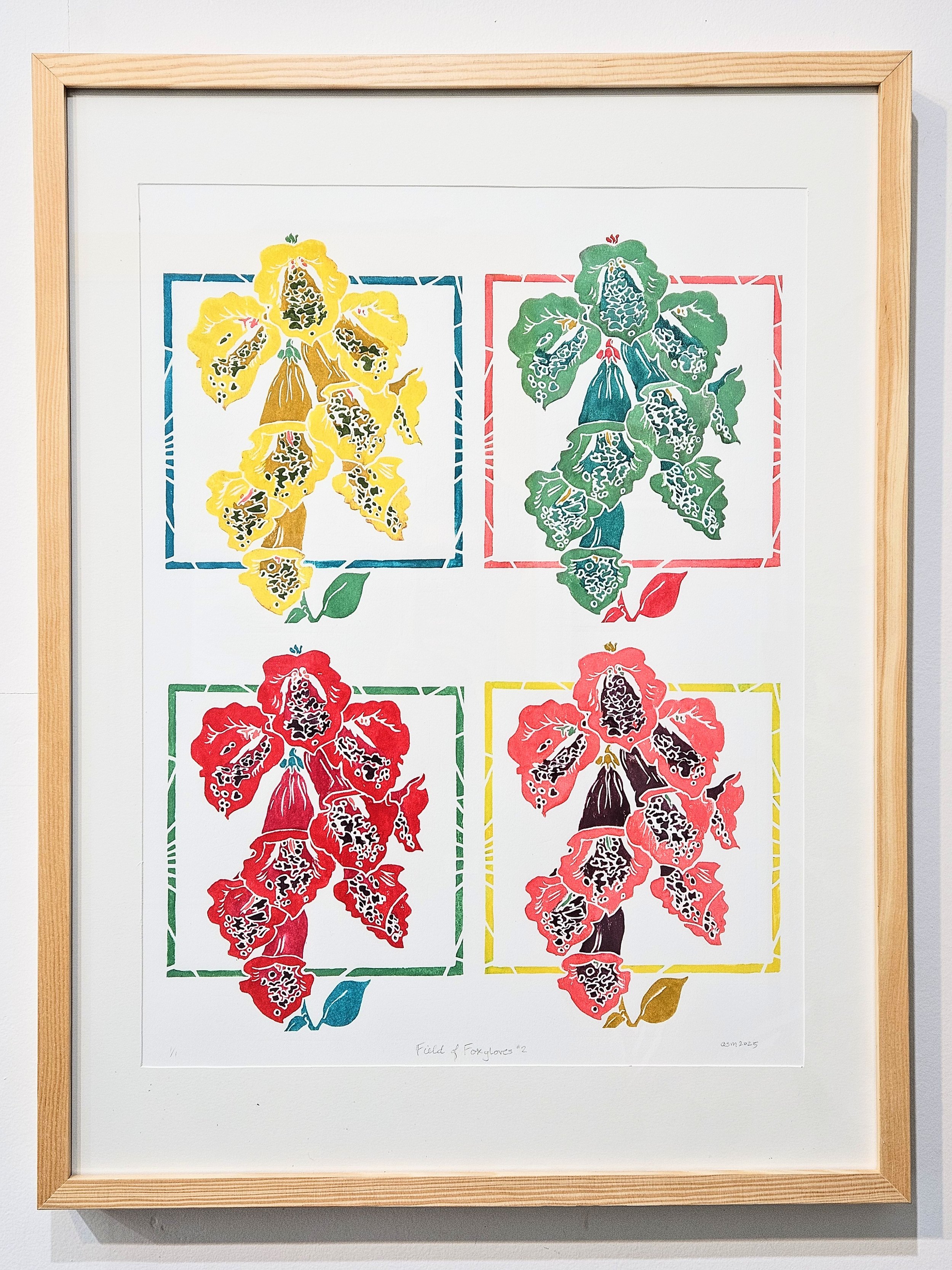 Field of Foxgloves 2 mat and frame on wall.jpg
