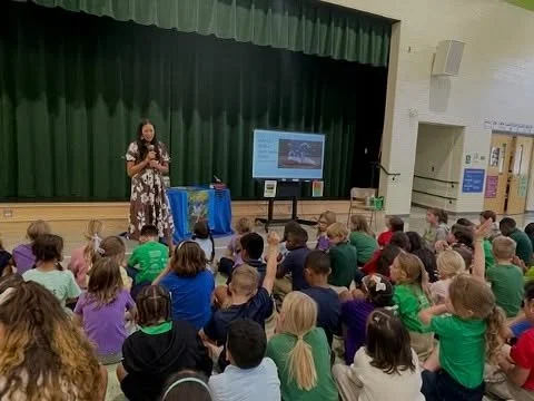 This is my third year back at Shamrock Gardens Elementary visiting the third grade. Sometimes you just walk into a school and get a vibe. This school is light-filled. The teachers and the students feel joyful to be at school together. The kids are ex
