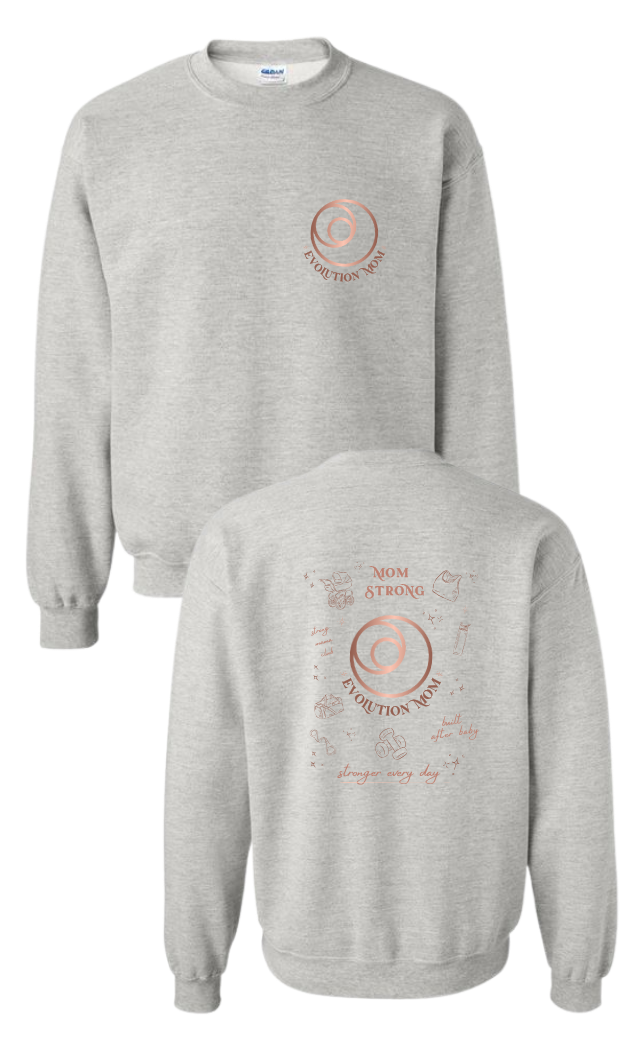 Evolution Mom Graphic Crewneck Sweatshirt - Gray