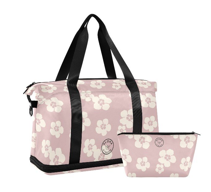 Pink Hau Flower Overnight Set