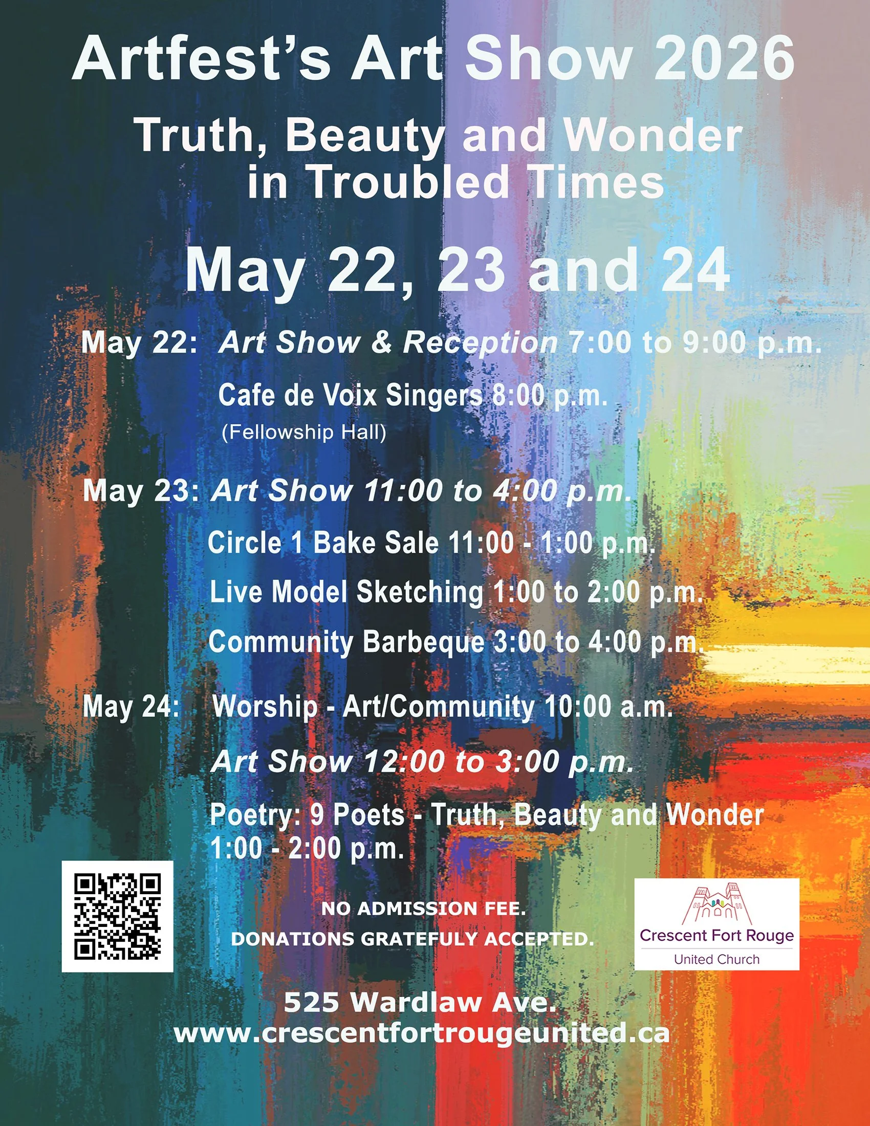 ArtFest Poster - Truth, Beauty and Wonder in Troubled Times.