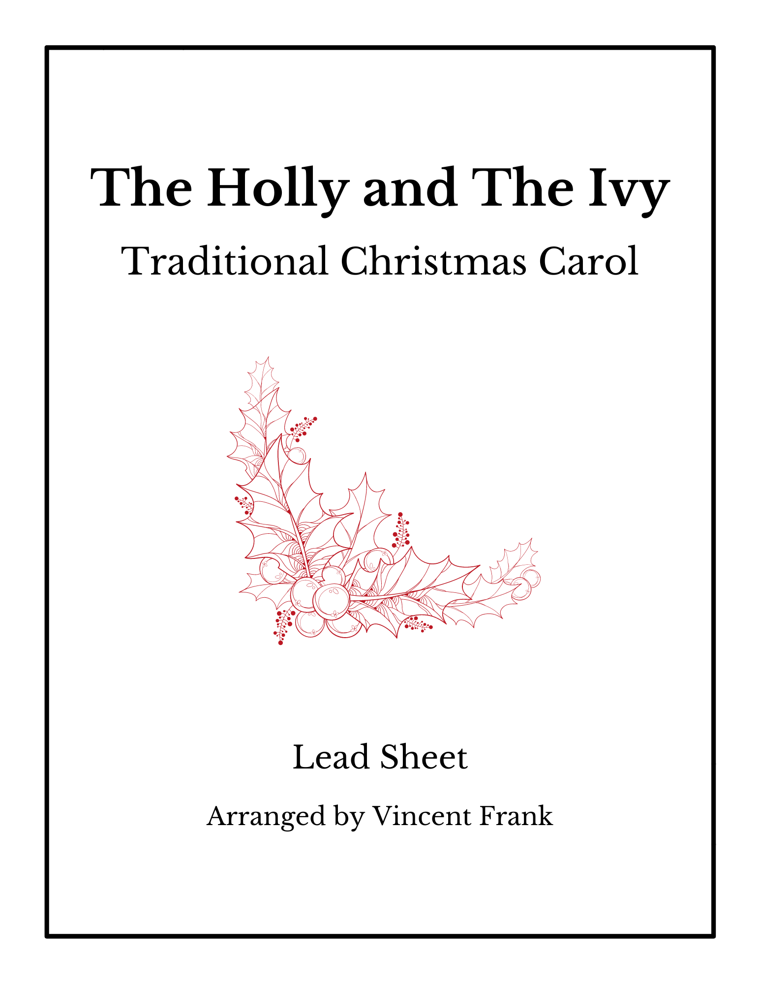 The Holly and the Ivy - Lead Sheet