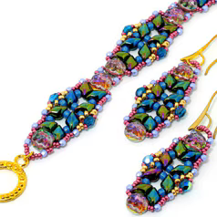 Comet Bracelet and Earrings