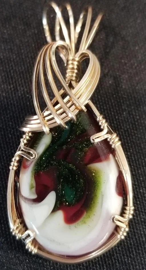 Prong Wire Wrap Pendant 