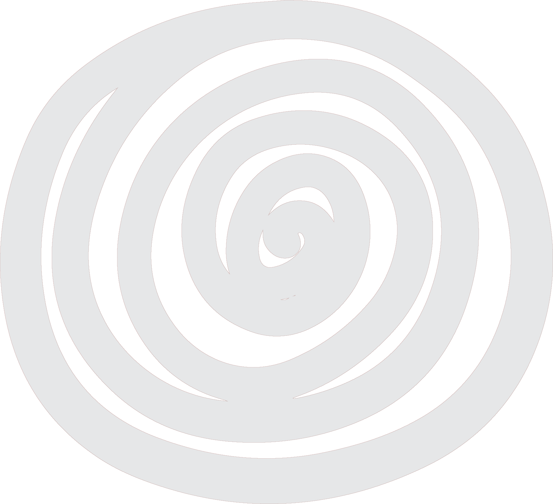 Concentric black and white circles creating a hypnotic spiral pattern.