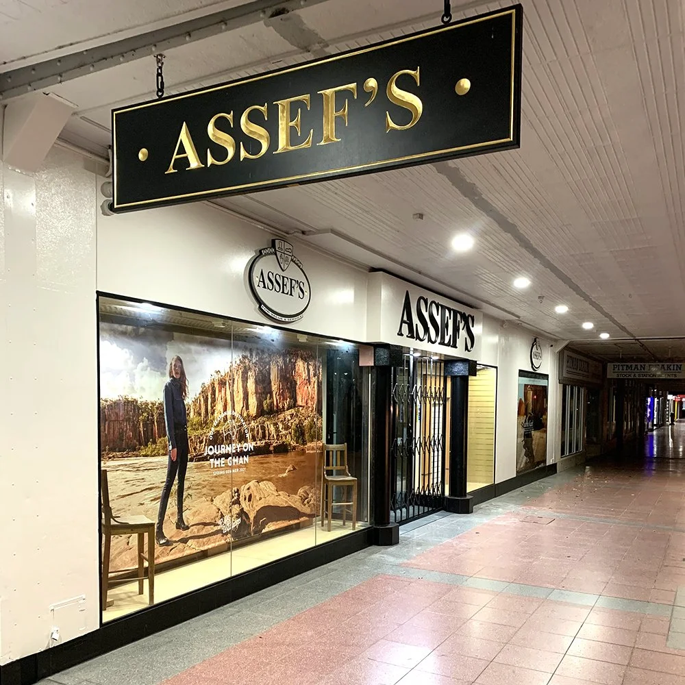 Assef's Department Store Moree Business Signage — Danthonia Designs