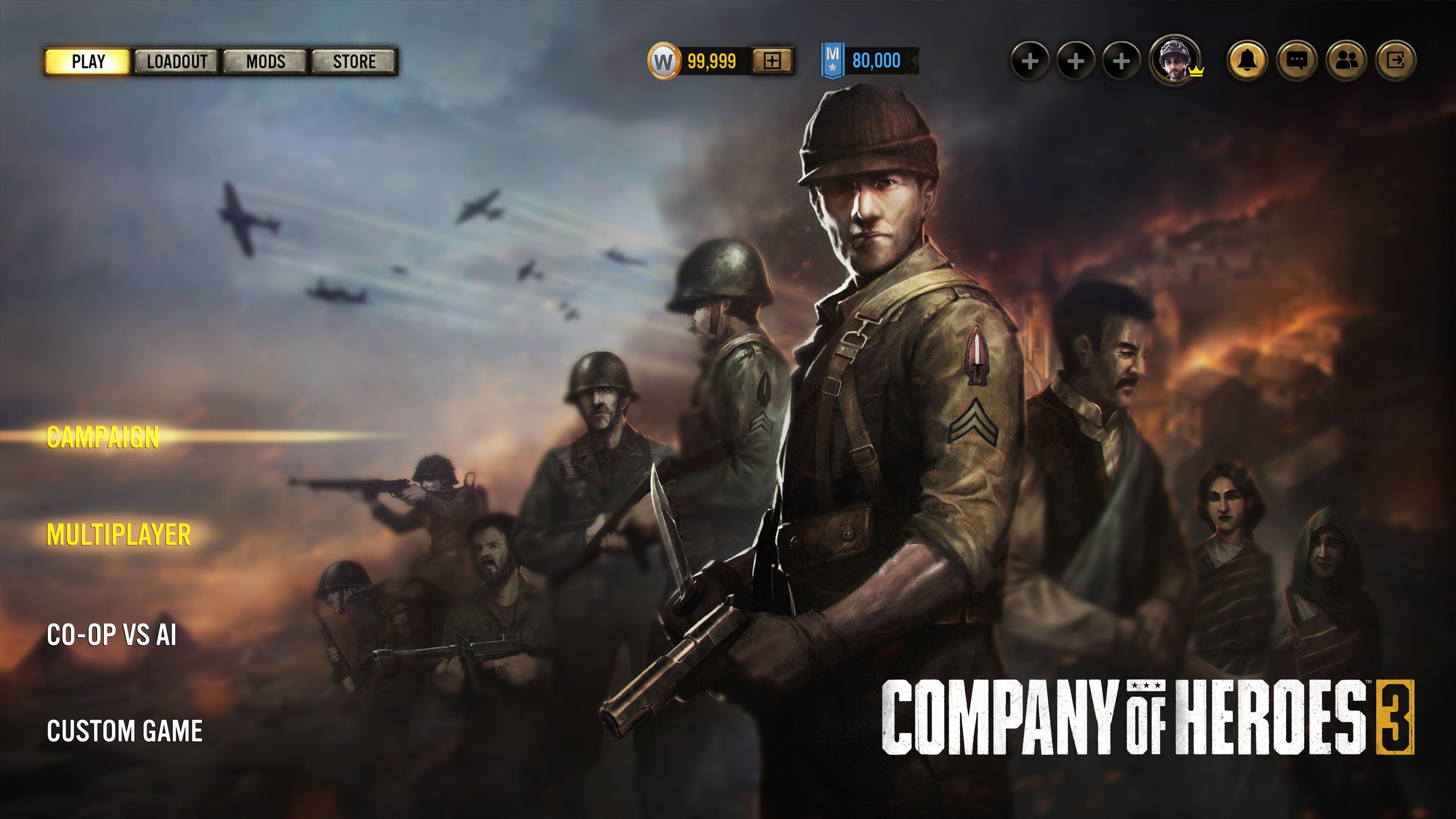 Company of Heroes 3 - Title Screen Illustration + Front End