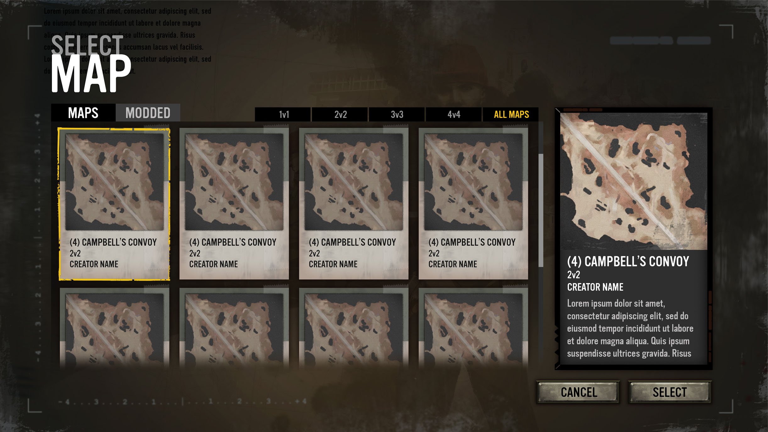 Company of Heroes 3 - Select Map Screen