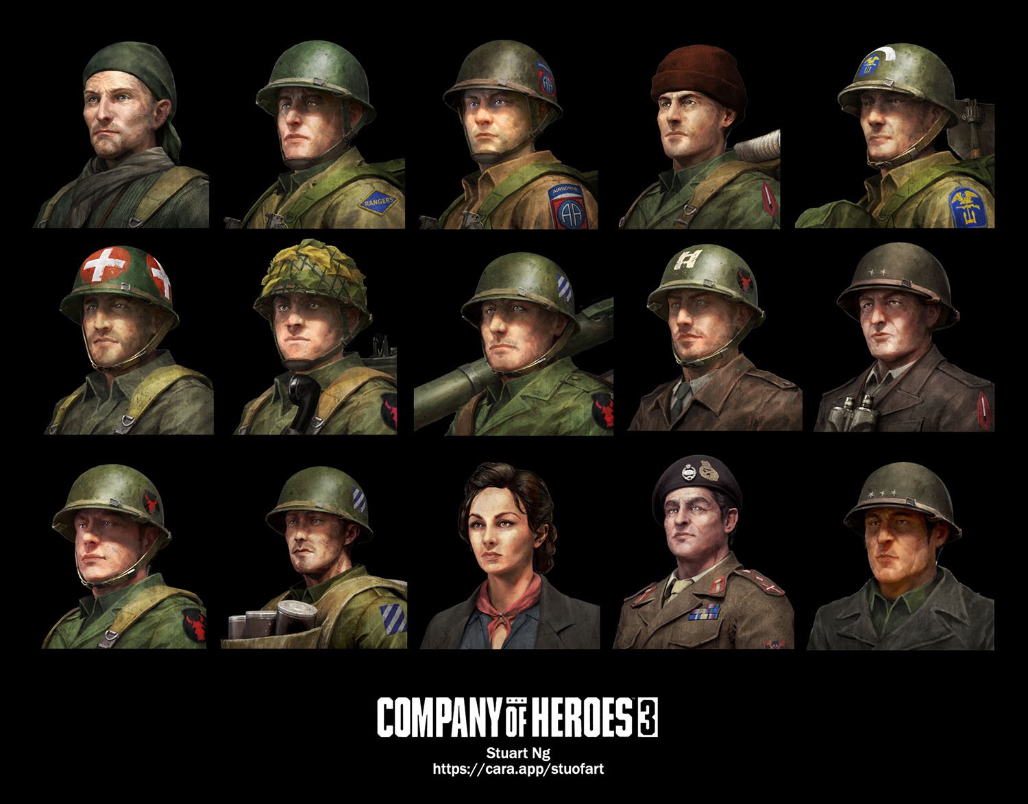  Company of Heroes 3 - US/Allies Unit Portraits 