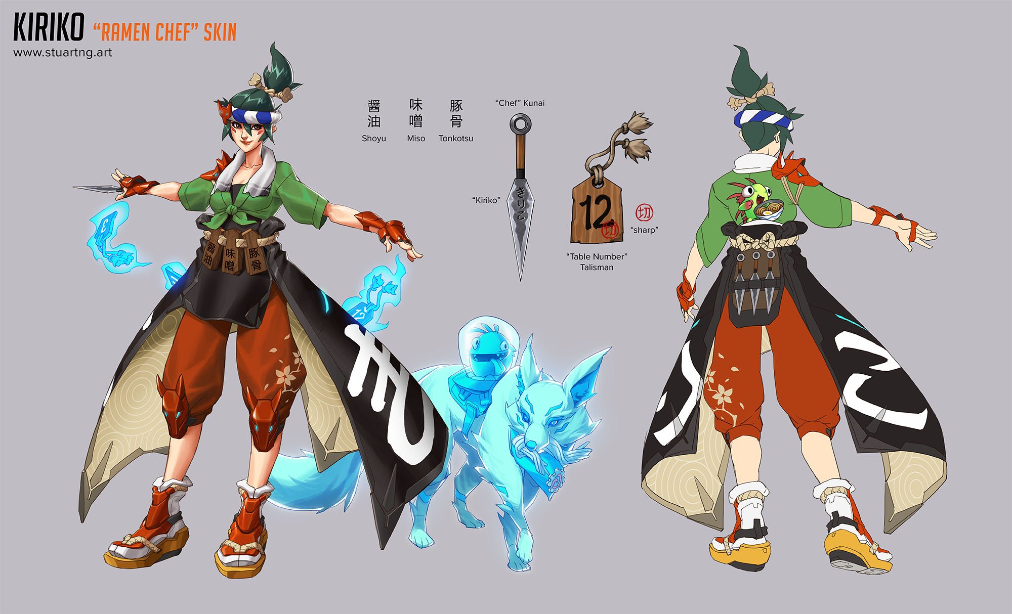 Overwatch - Kiriko Character "Ramen Chef" Skin