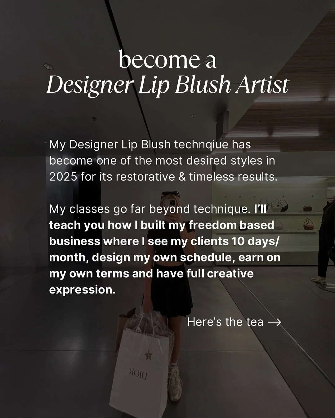 BECOME A TOP COSMETIC ARTIST: Autumn/Winter dates for my Art of Lip Blush + Entrepreneurship classes in Toronto 🌟

If you&rsquo;d like to reserve your spot, receive my full information package or schedule a virtual meeting please email topcosmeticar