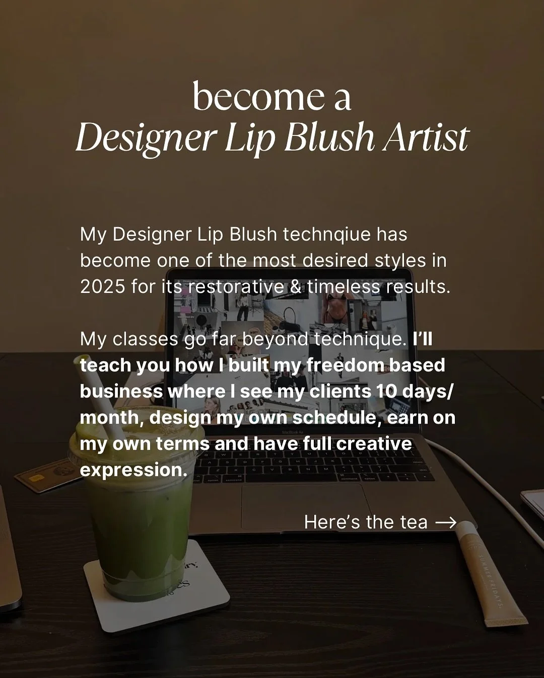 Wanna learn how I built my biz &amp; create designer lips, so you can do it too? My winter dates are all booked but my late winter/spring dates are available! Swipe for dates and info x

If you&rsquo;d like to reserve your spot in my Art of Lip Blush