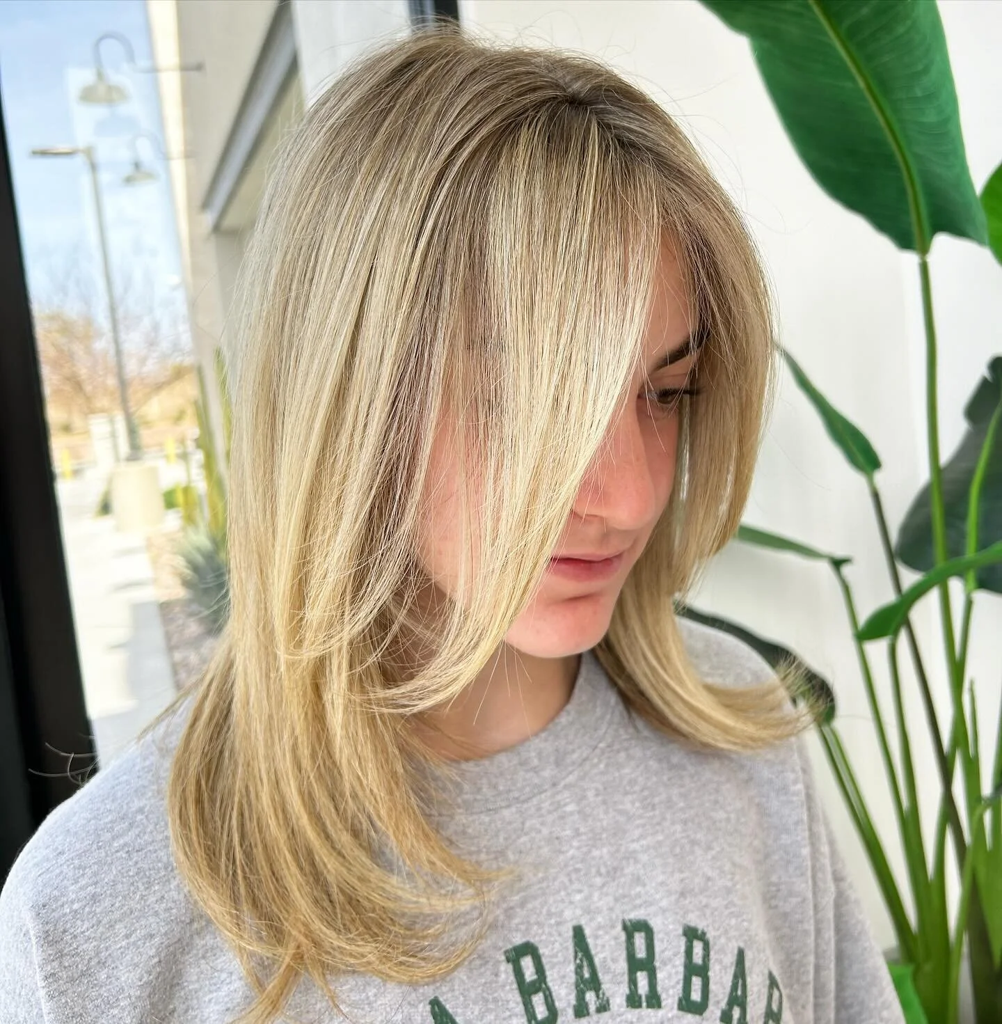 Refreshed blonde on my baby sister ✨
