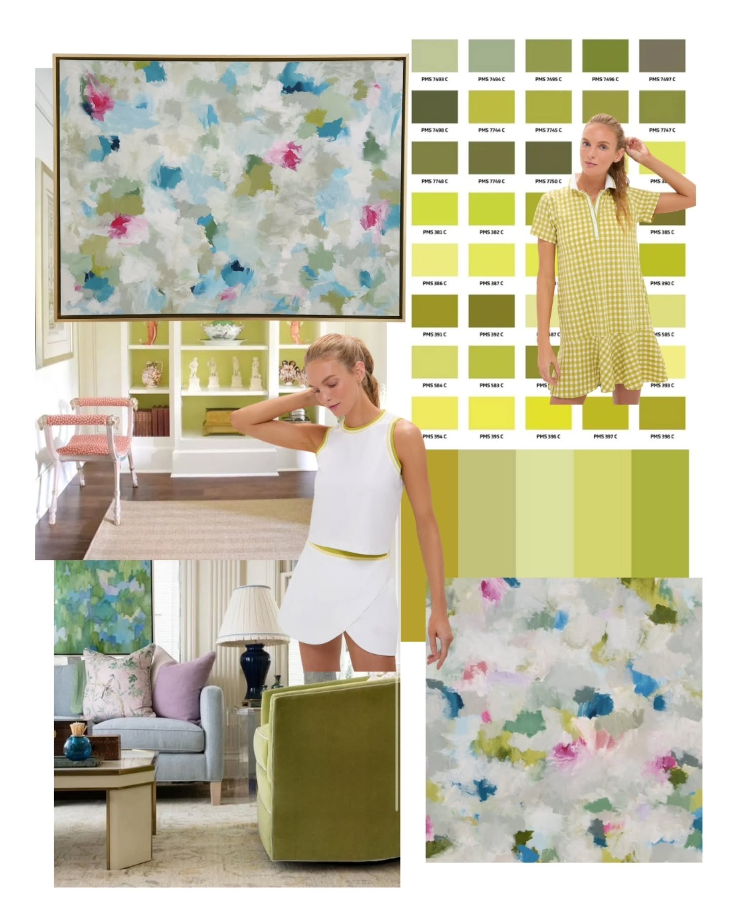 "She'll be chartreuse with envy!" Can you NAME THE MOVIE?! I could hear the line in my head, and initially pictured Stanley Tucci in The Devil Wears Prada, but that's not it! 

Pops of chartreuse are big in the design and fashion worlds, ex