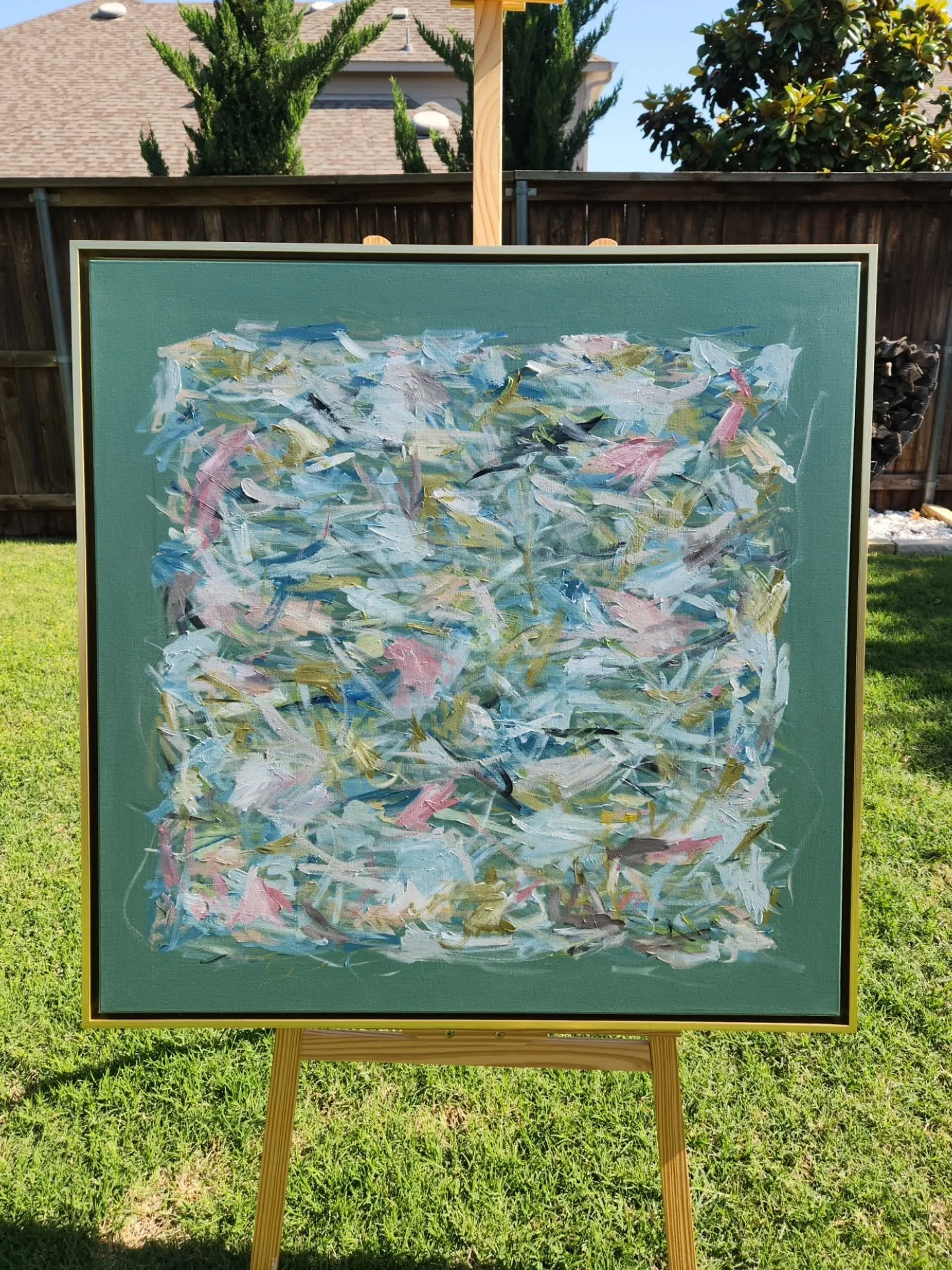 Meet "a love that perseveres" 💚

Layered with intention, full of movement, and grounded in a deep evergreen. Thank you for all the love you've given these abstracts since I shared them! 

This framed 36x36 will be on my website tonight at 