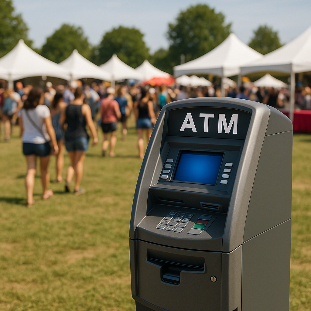 Short-term ATM rentals for festivals, fairs, and events — machines and cash included.
