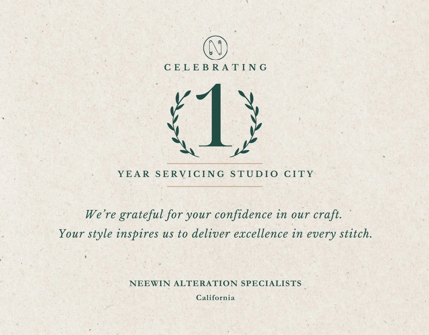 Celebrating 1 year servicing our community 🎉🎉🎊 We are grateful for your support to our team and our mission to be your trusted alteration service with quality alteration. 🪡✨

#celebrate #anniversary #neewinalteration #studiocity