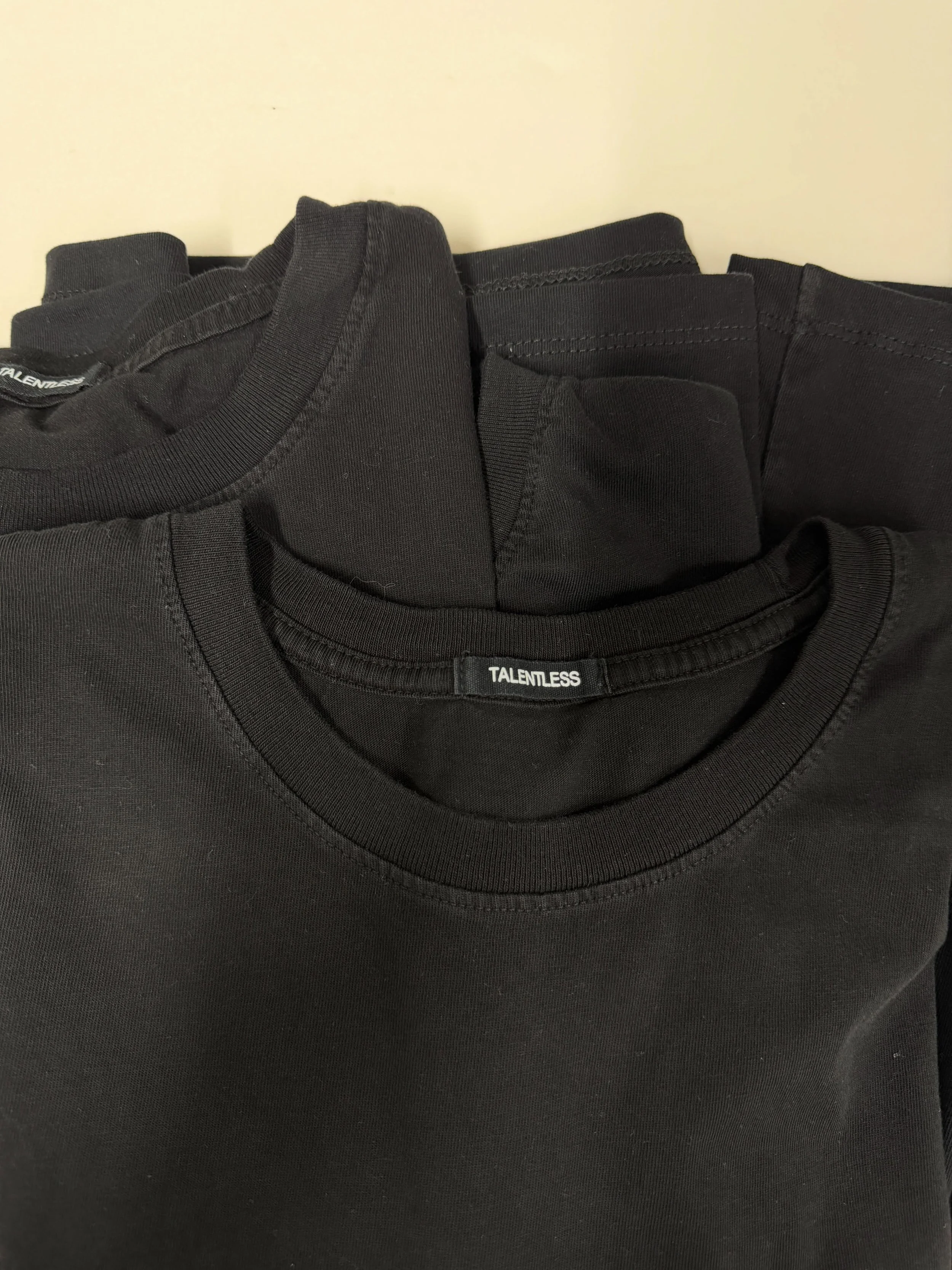 Hem up &amp; shorten sleeves of @talentless T-shirts🖤✨🪡

#talentless #blacktshirt #menshirt