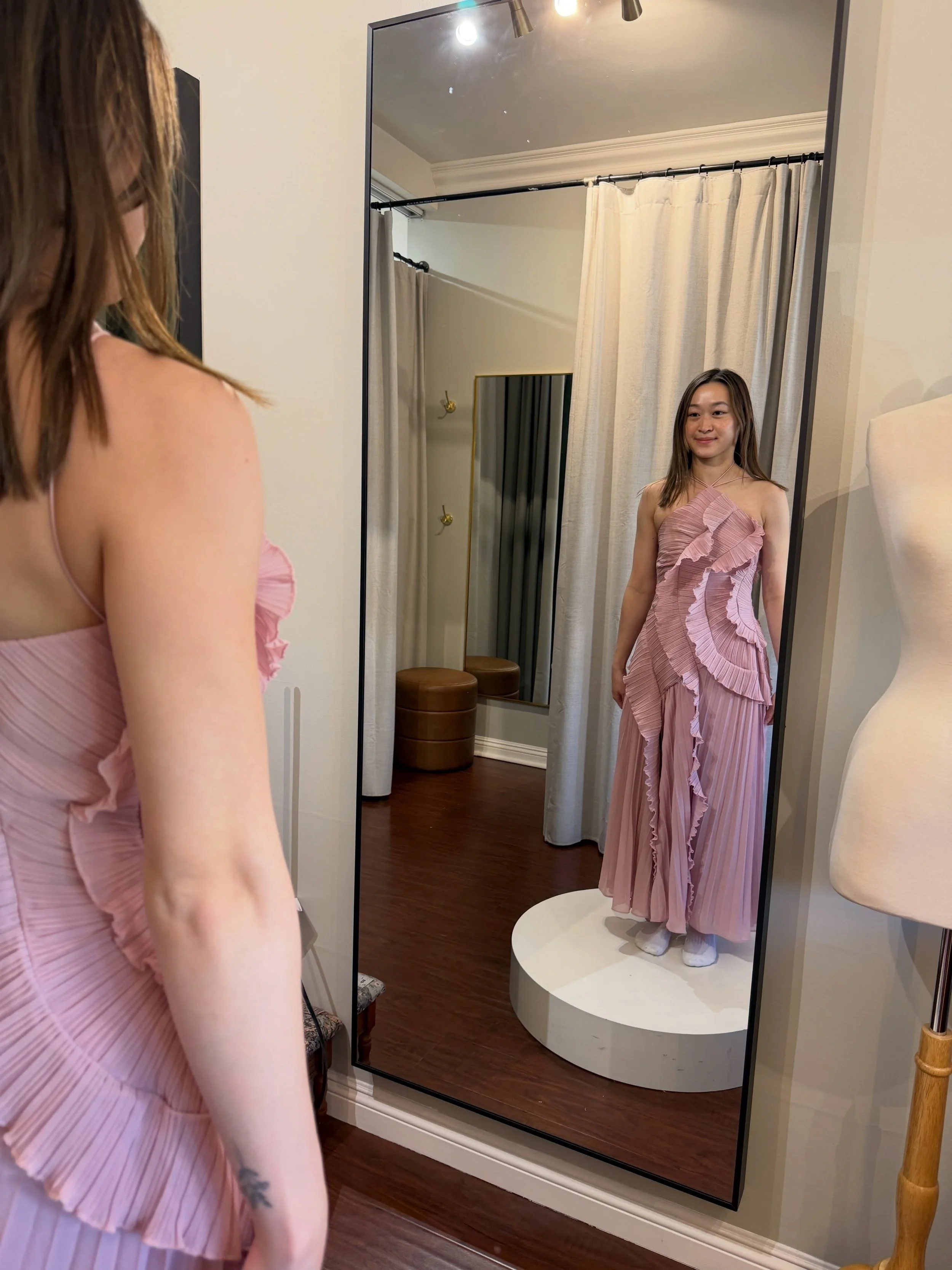 Dress re-sizing for Connie N. 🪡✨

#pinkdress #alterationspecialist #dress
