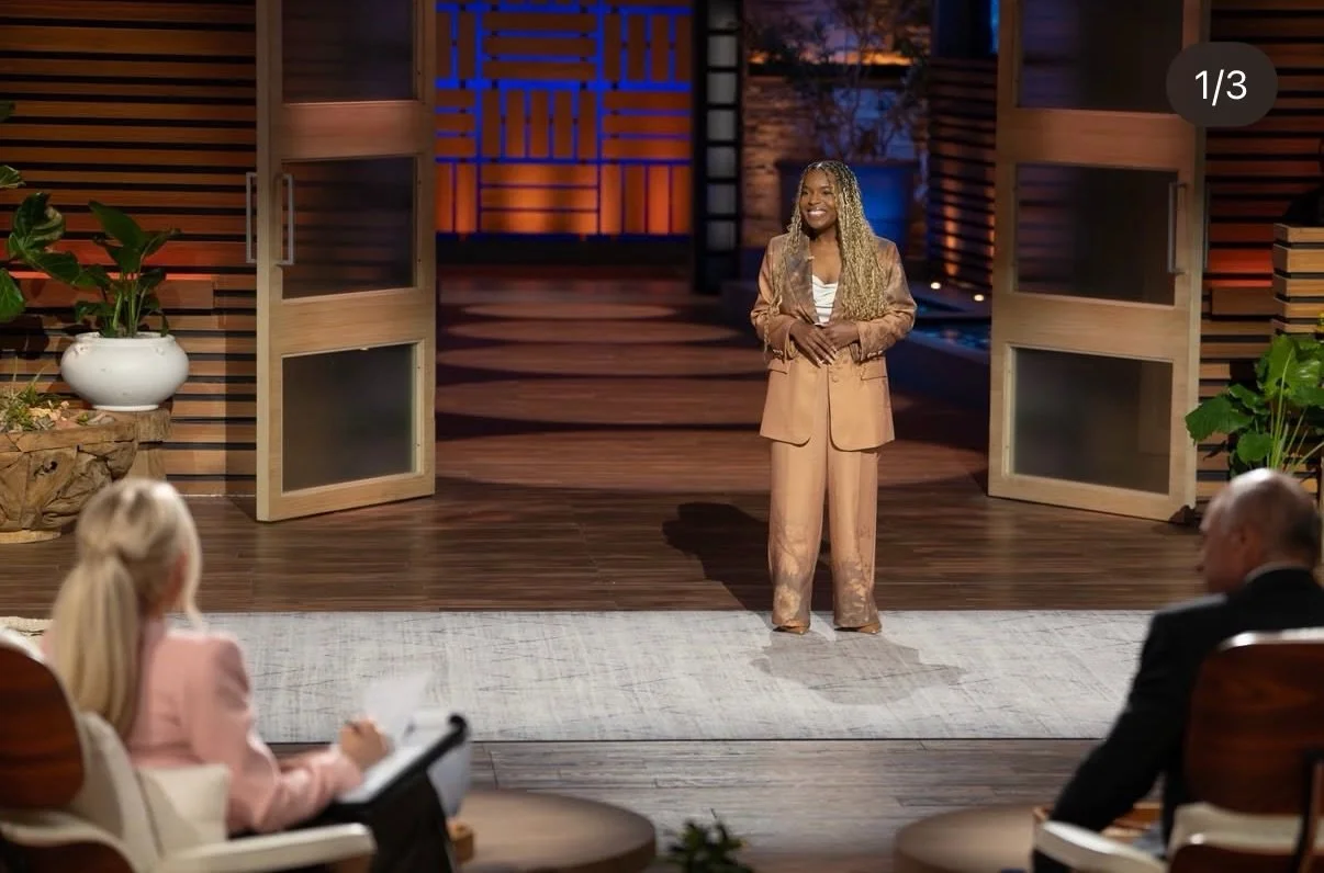 Repost from @movelikemya ✨. And congratulations on scaling your business @scratchlawellness ✨

Suit tailored by @neewinalteration 🪡

#sharktank #womensuits #neewinalteration