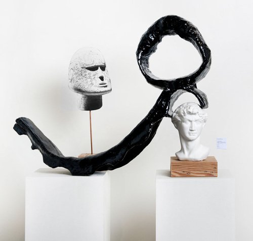 Xerox Ruin 2013, plaster, bitumen, wire, timber, paper and foam core, dimensions variable.