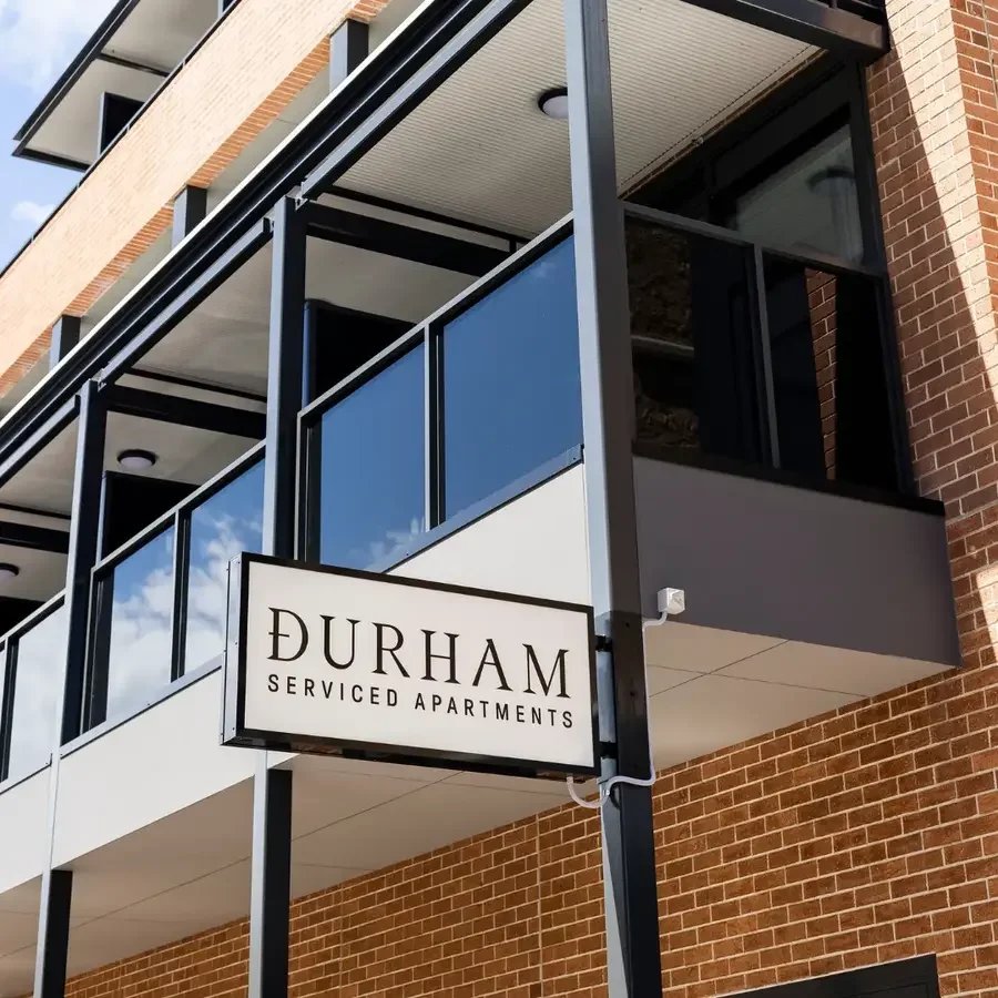 Durham serviced apartments signage