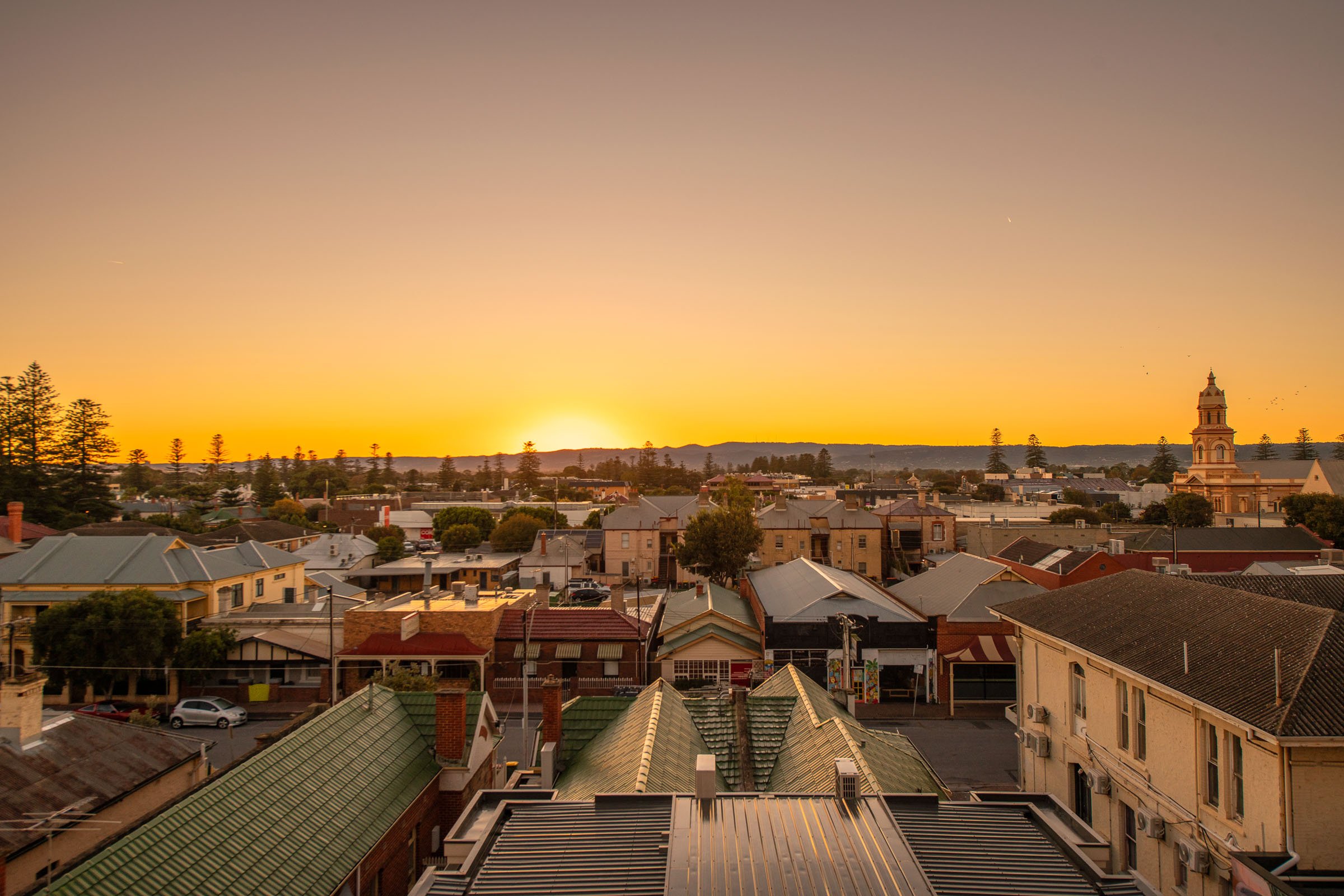 sunset watching glenelg