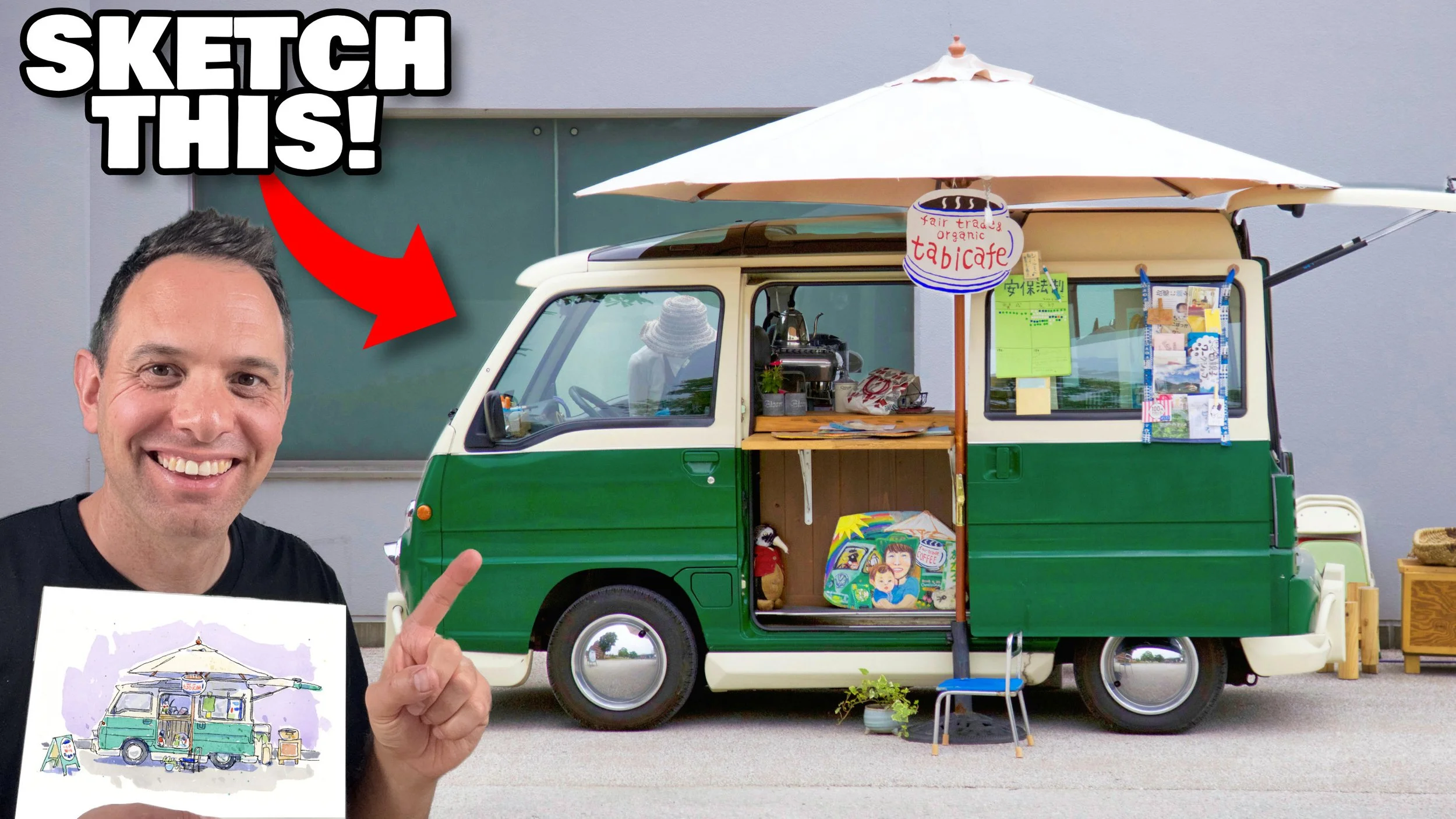How To Sketch A Cosy Coffee Van