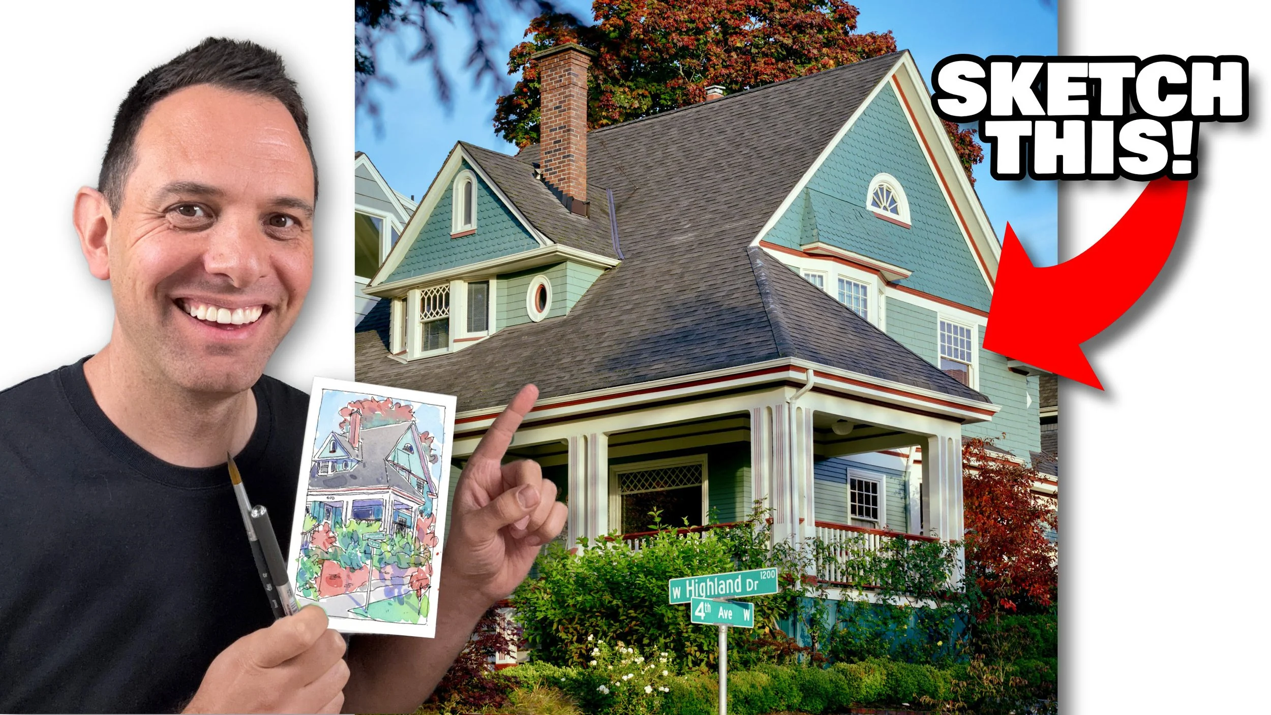 How To Sketch A House Loosely