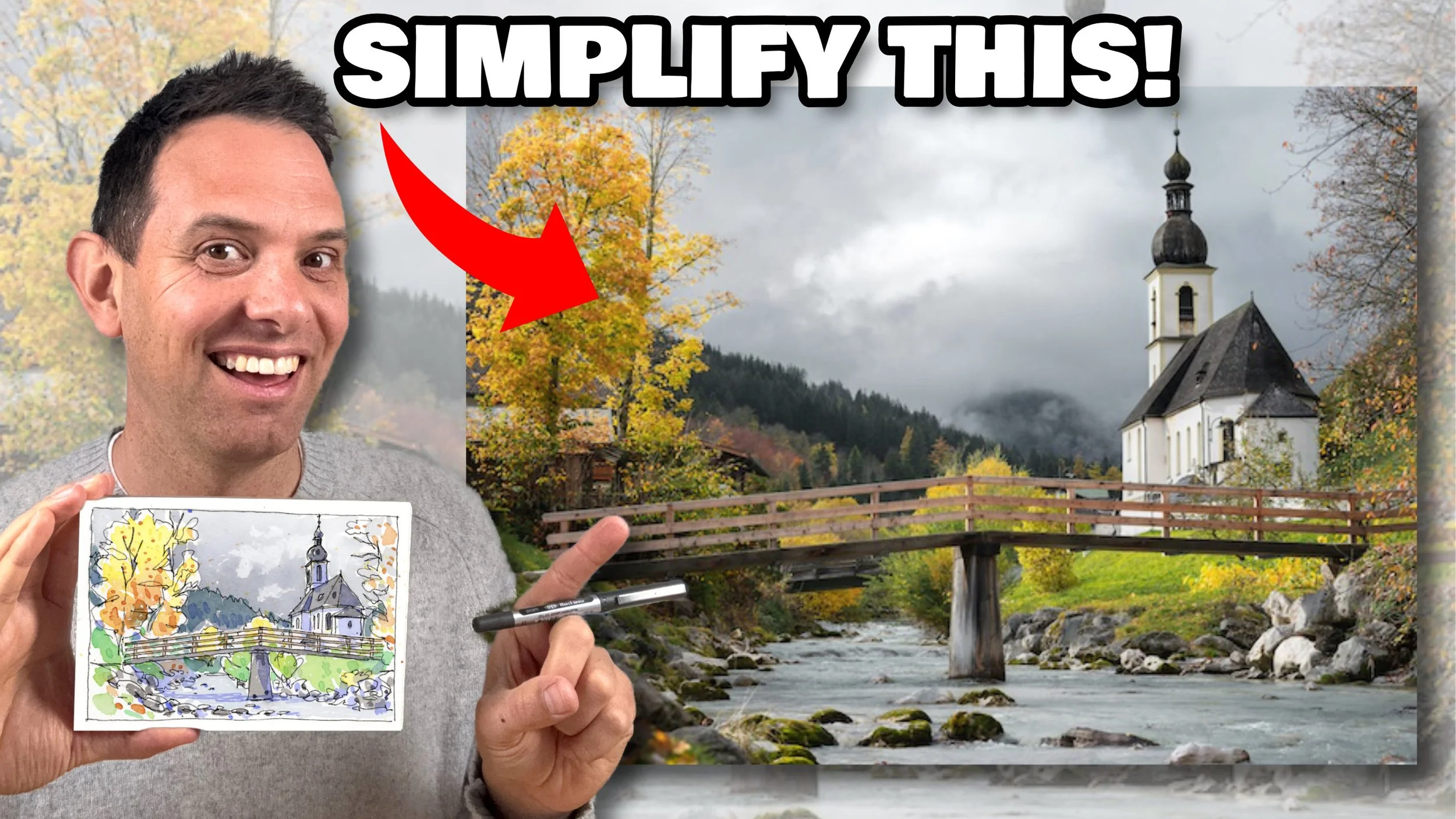 How to Sketch a Complicated Landscape Without Drawing Everything