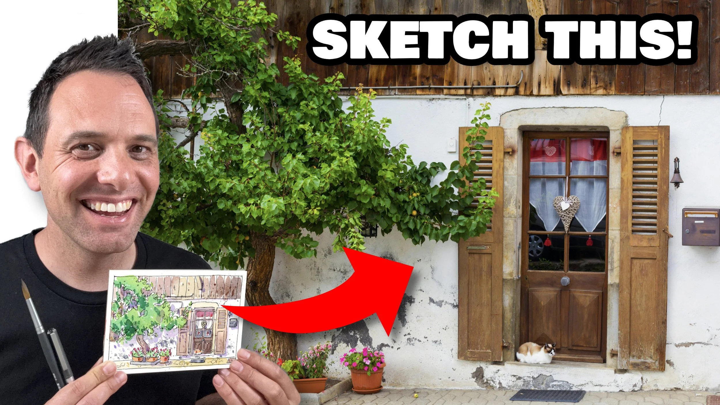 How To Sketch A Cottage Wall