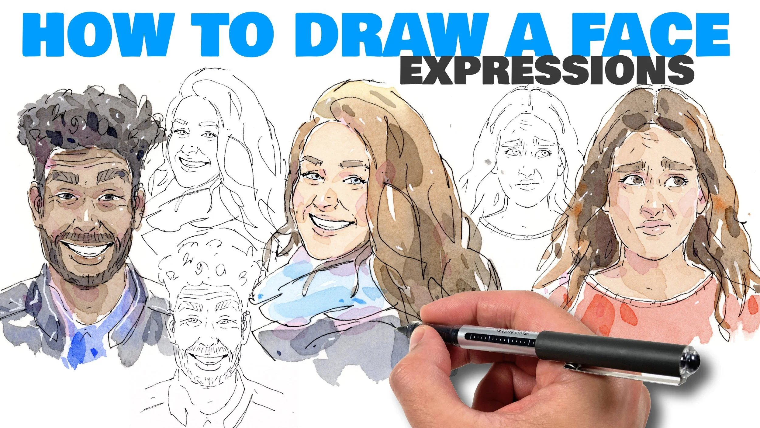 How To Sketch Faces - Expressions