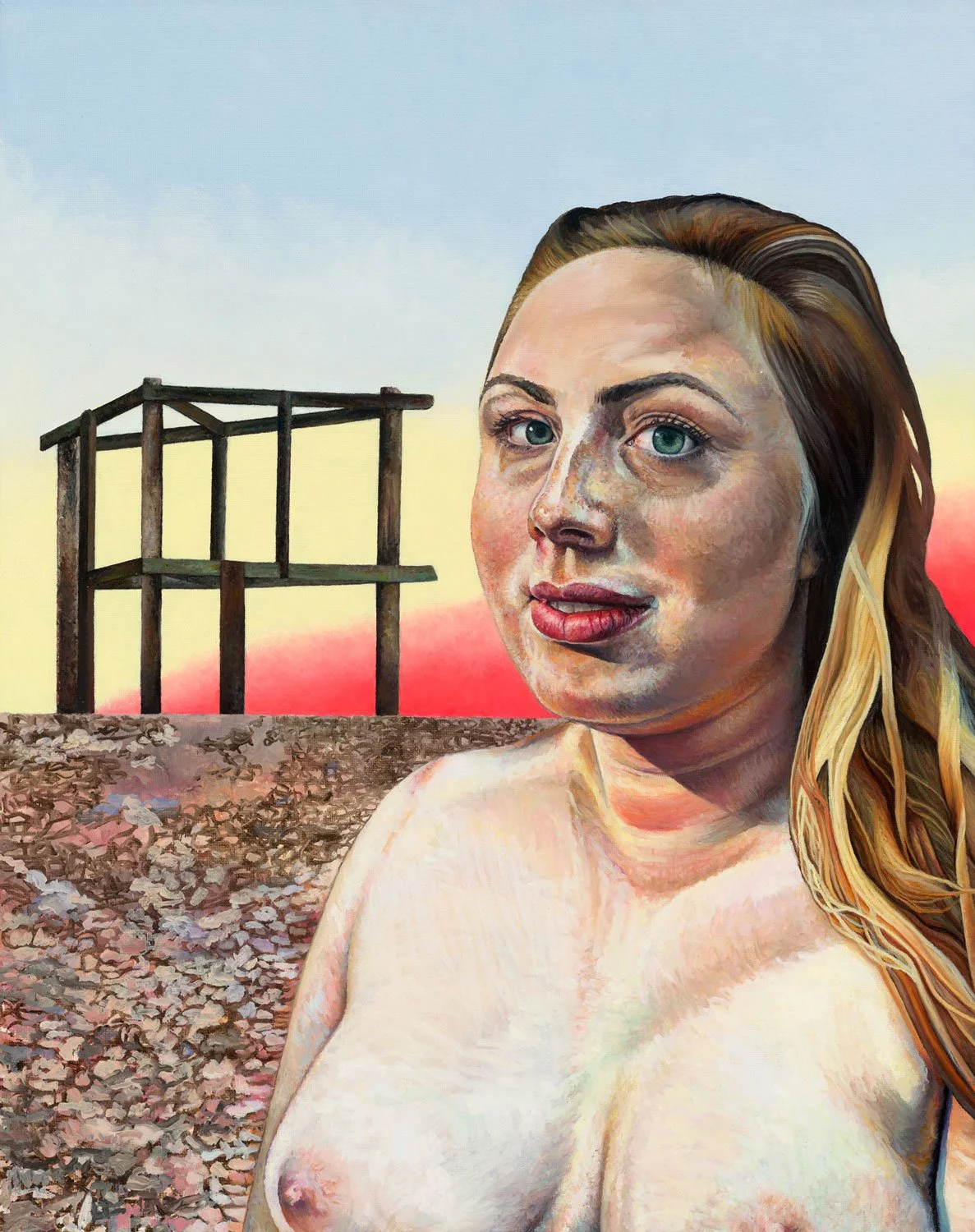   Illuminated Frame (You Must Break)  oil on canvas 16 x 20 in  2022                                                                                                   