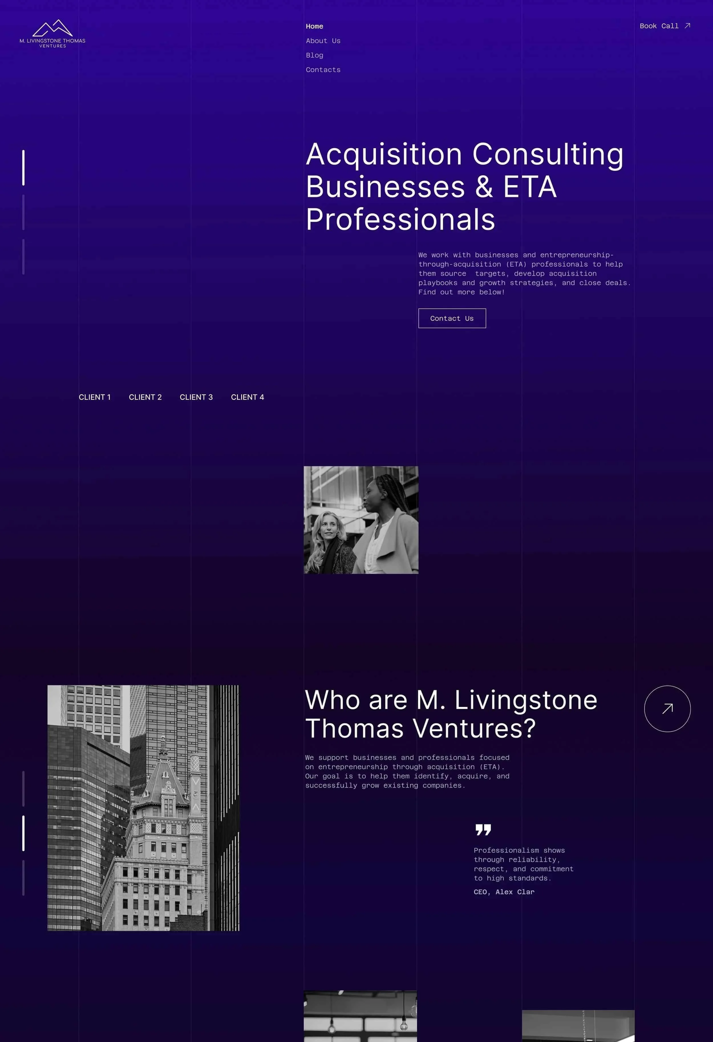 m livingstone thomas ventures home page showcase