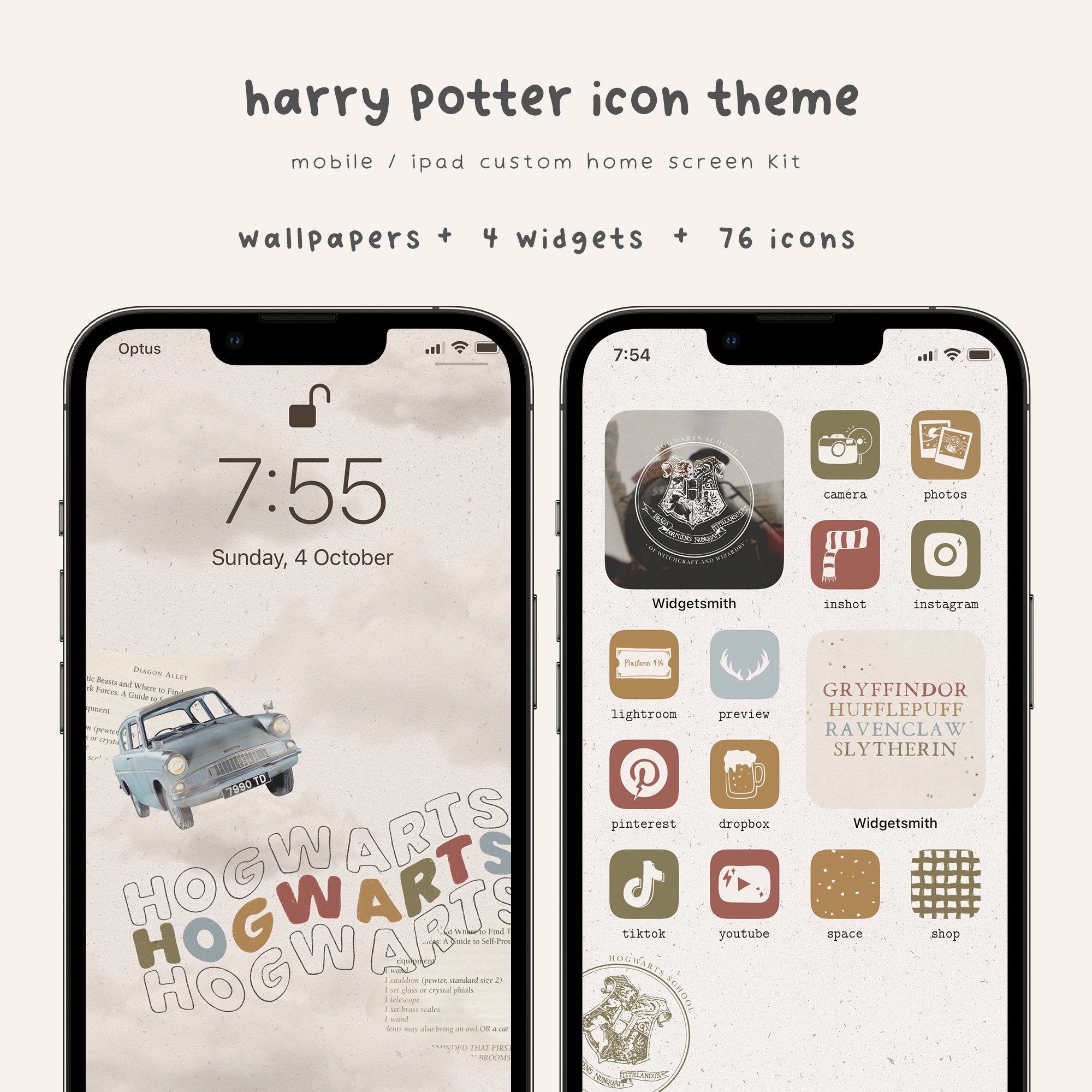 Set of 55 stickers, Harry Potter