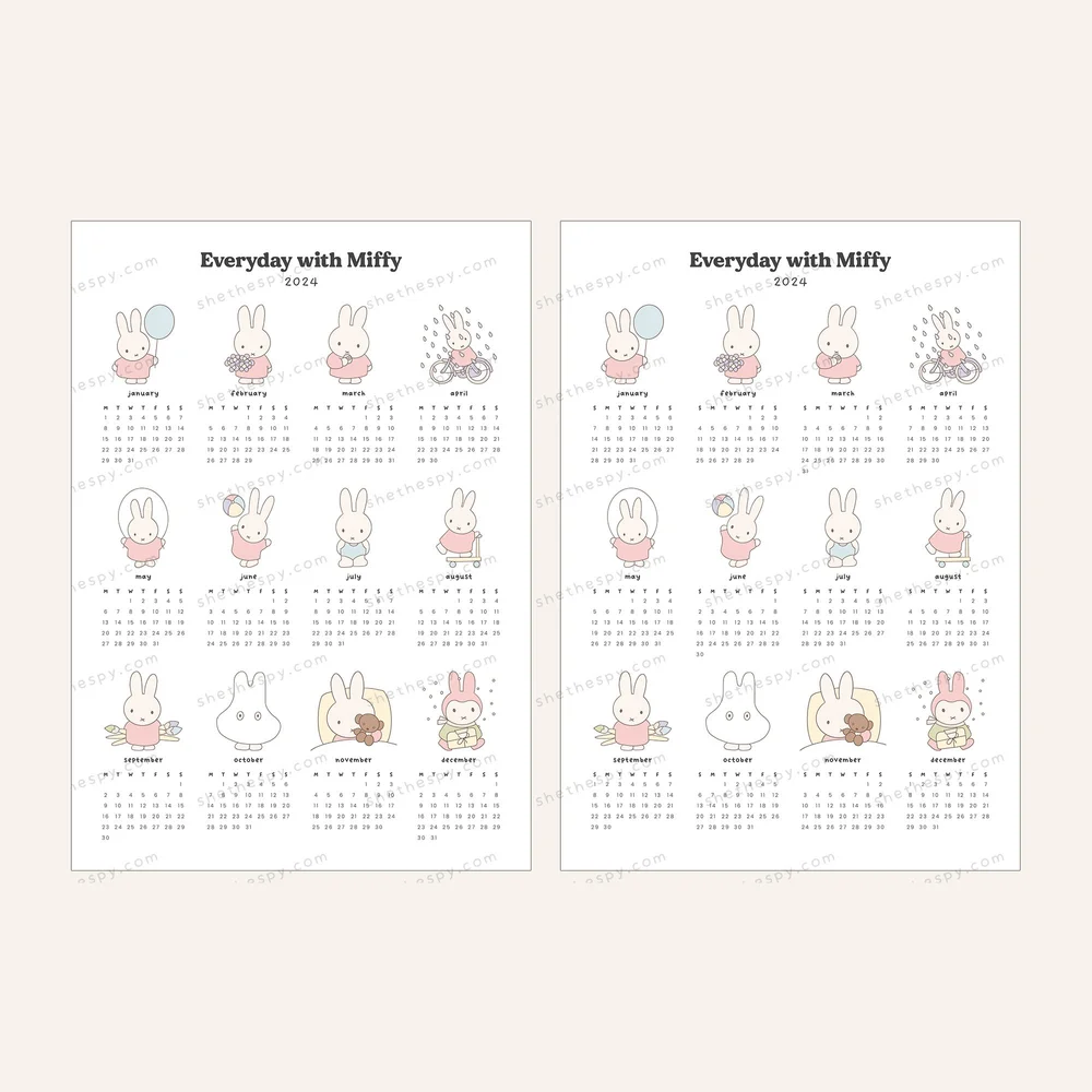 Miffy 2024 Calendar — She The Spy