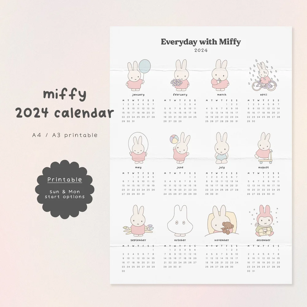 Miffy 2024 Calendar — She The Spy