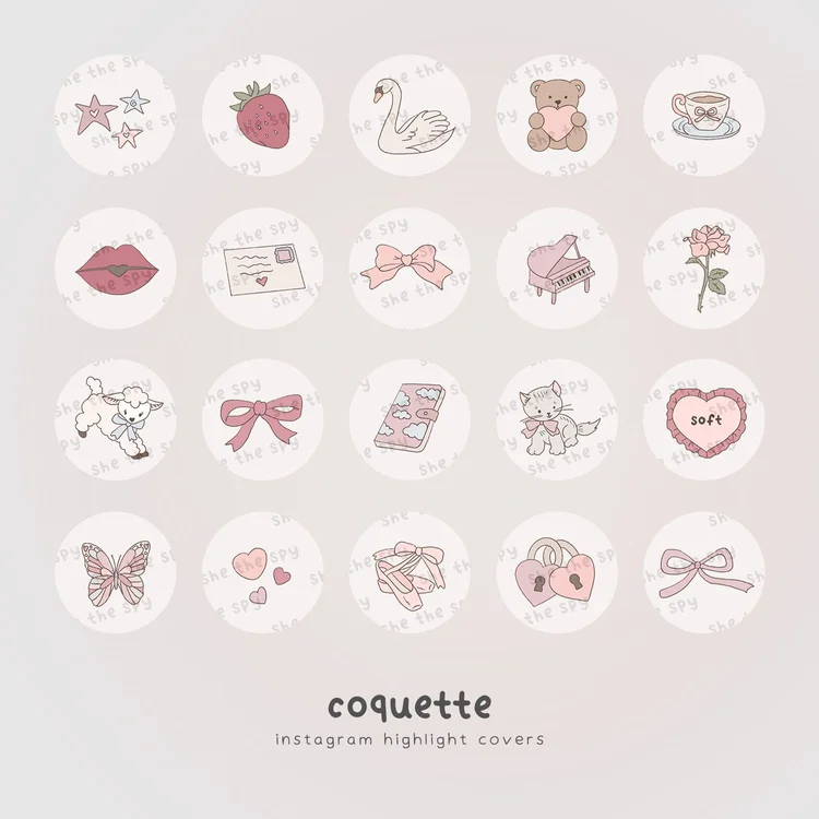 Coquette Digital Stickers — She The Spy