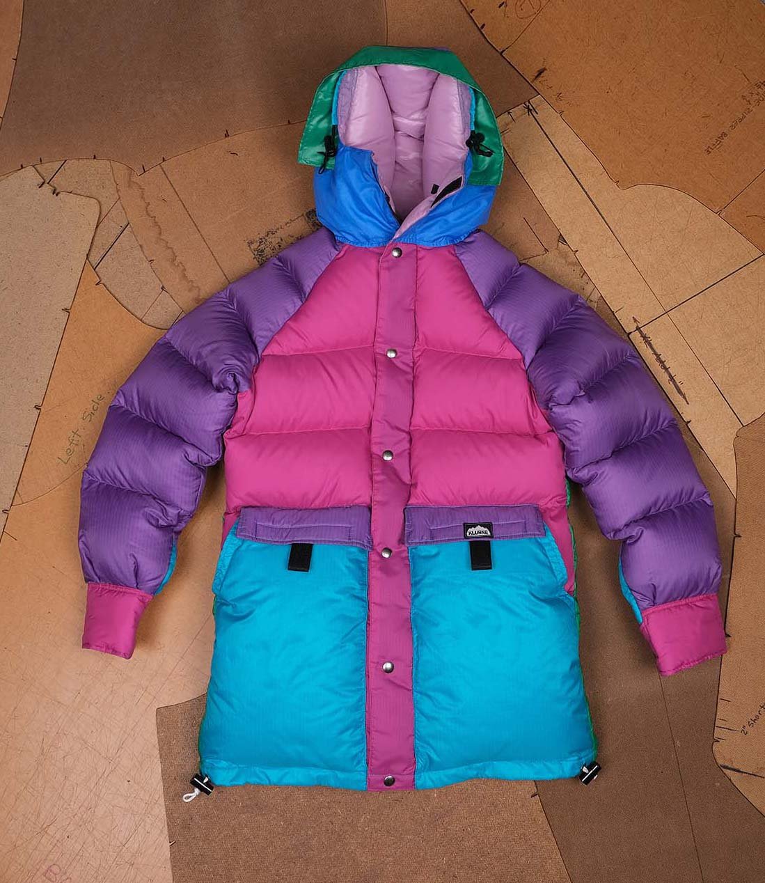Colourful Kluane Outer Parka on patterns