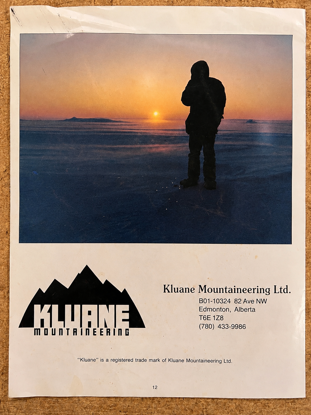 Kluane Mountaineering archival back page