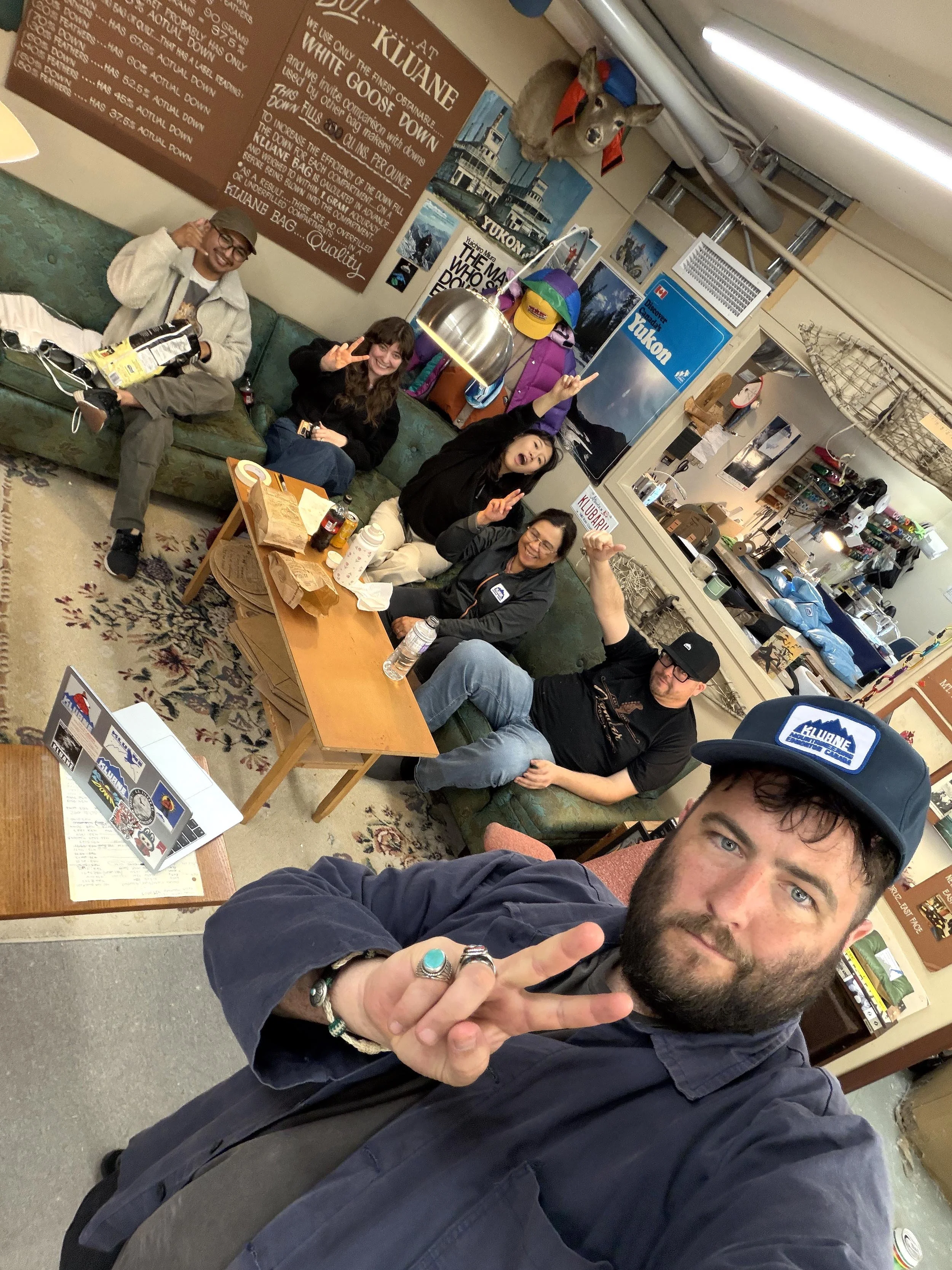 Kluane Mountaineering team in the Edmonton shop