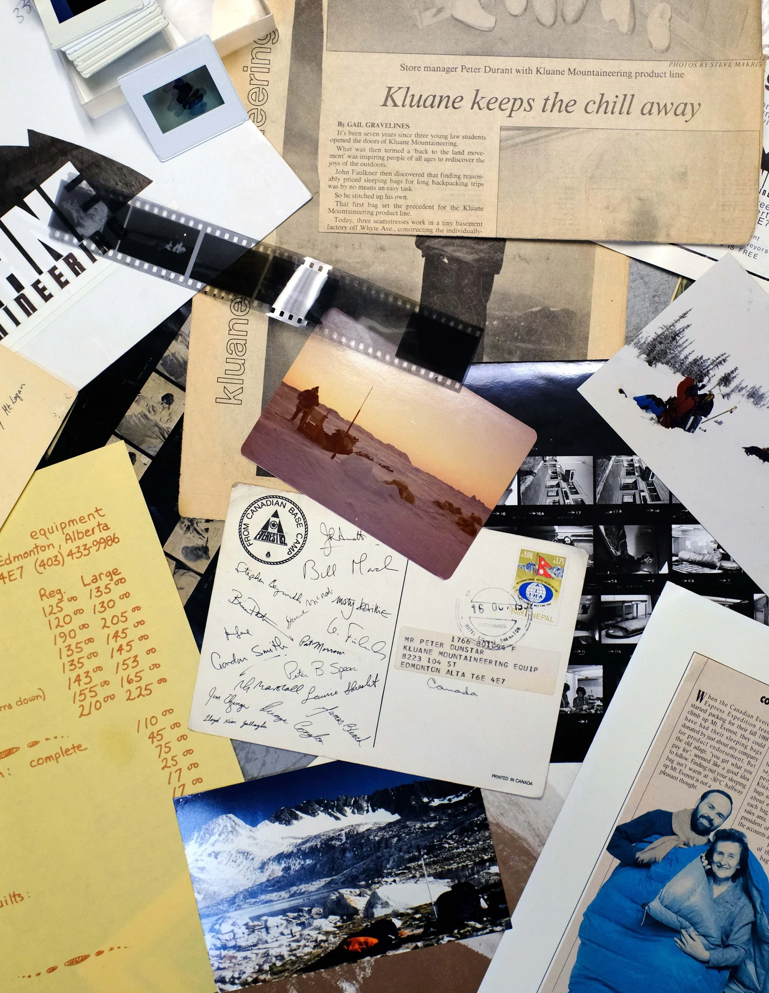 Kluane archive photographs, catalogues, correspondence and expedition material