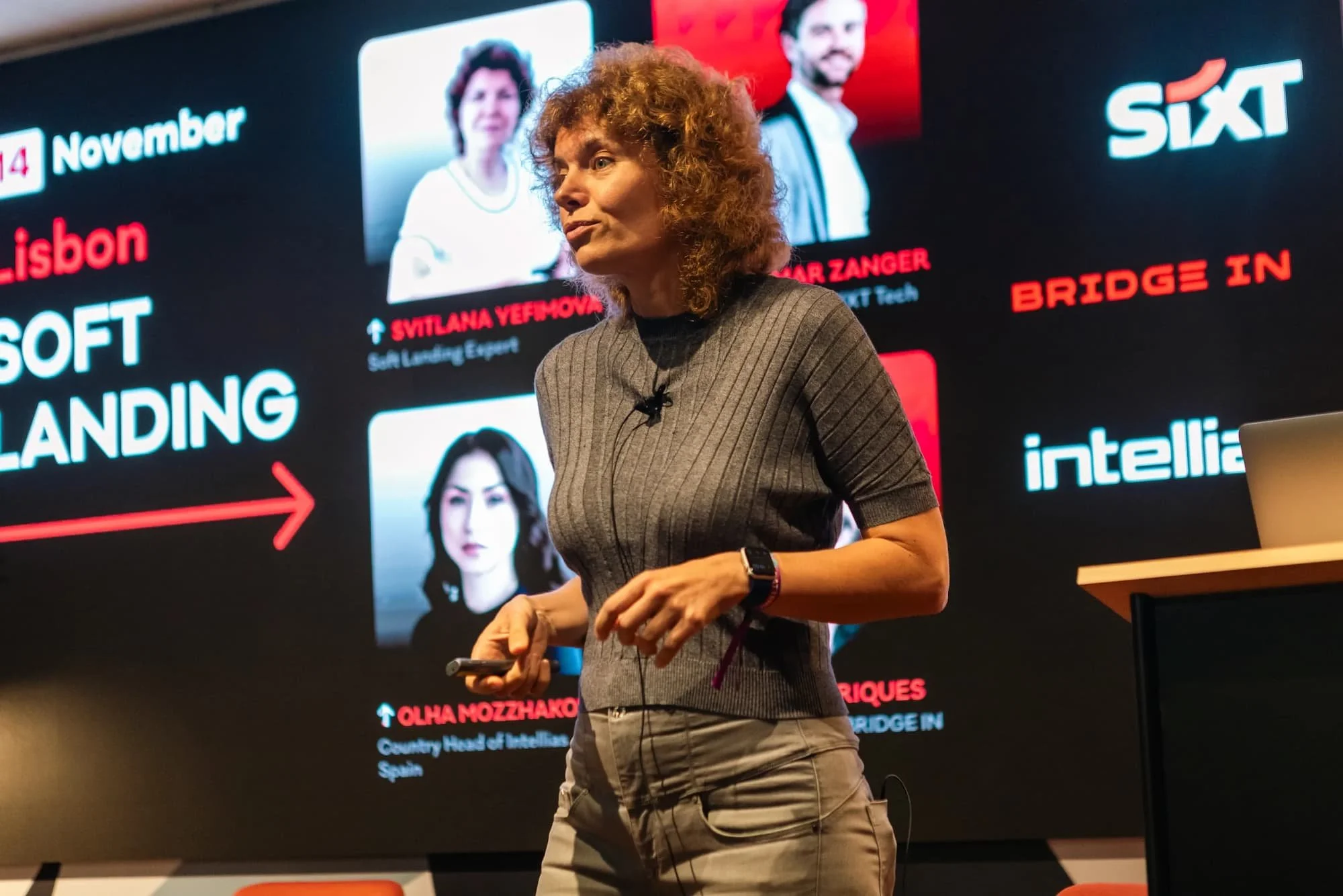 Svitlana moderating the soft landing event by CO:next