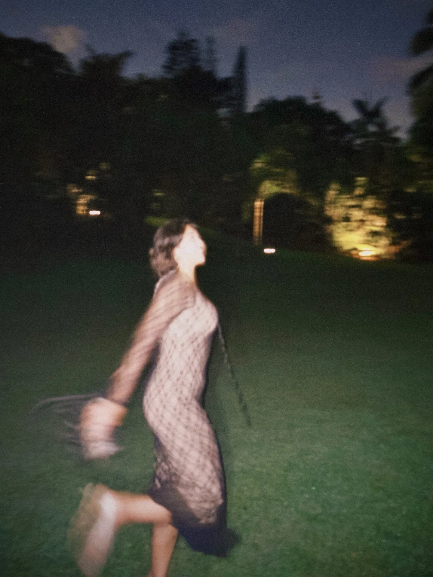 A night at the park, heels sinking into damp soil, pondering &amp; laughing about life &amp; the decisions we made, enjoying the humidity for abit before the sweat from running around like a crazy person soaks into your lace dress 🌴
